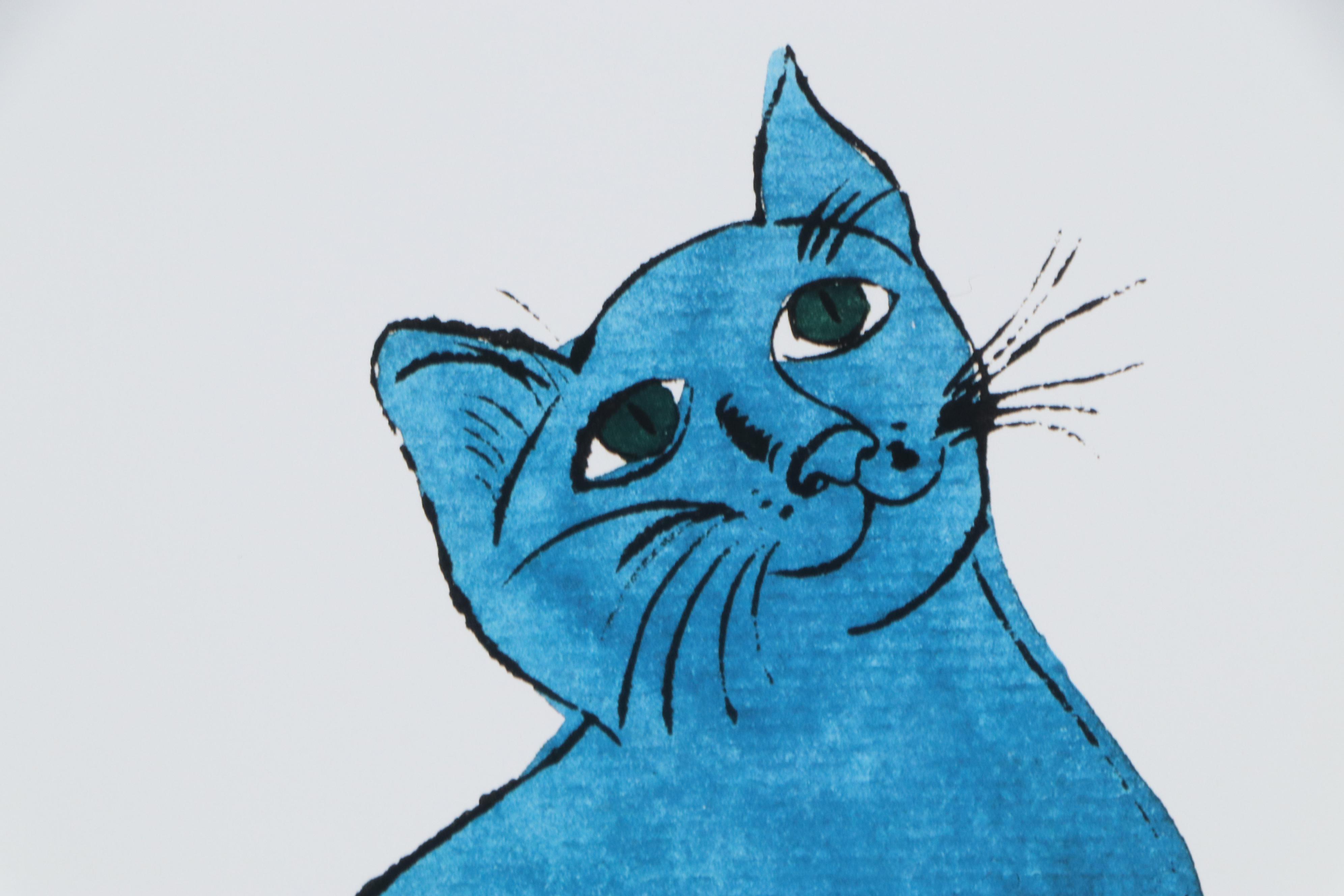 Offset Lithograph after Andy Warhol "One Blue Pussy"