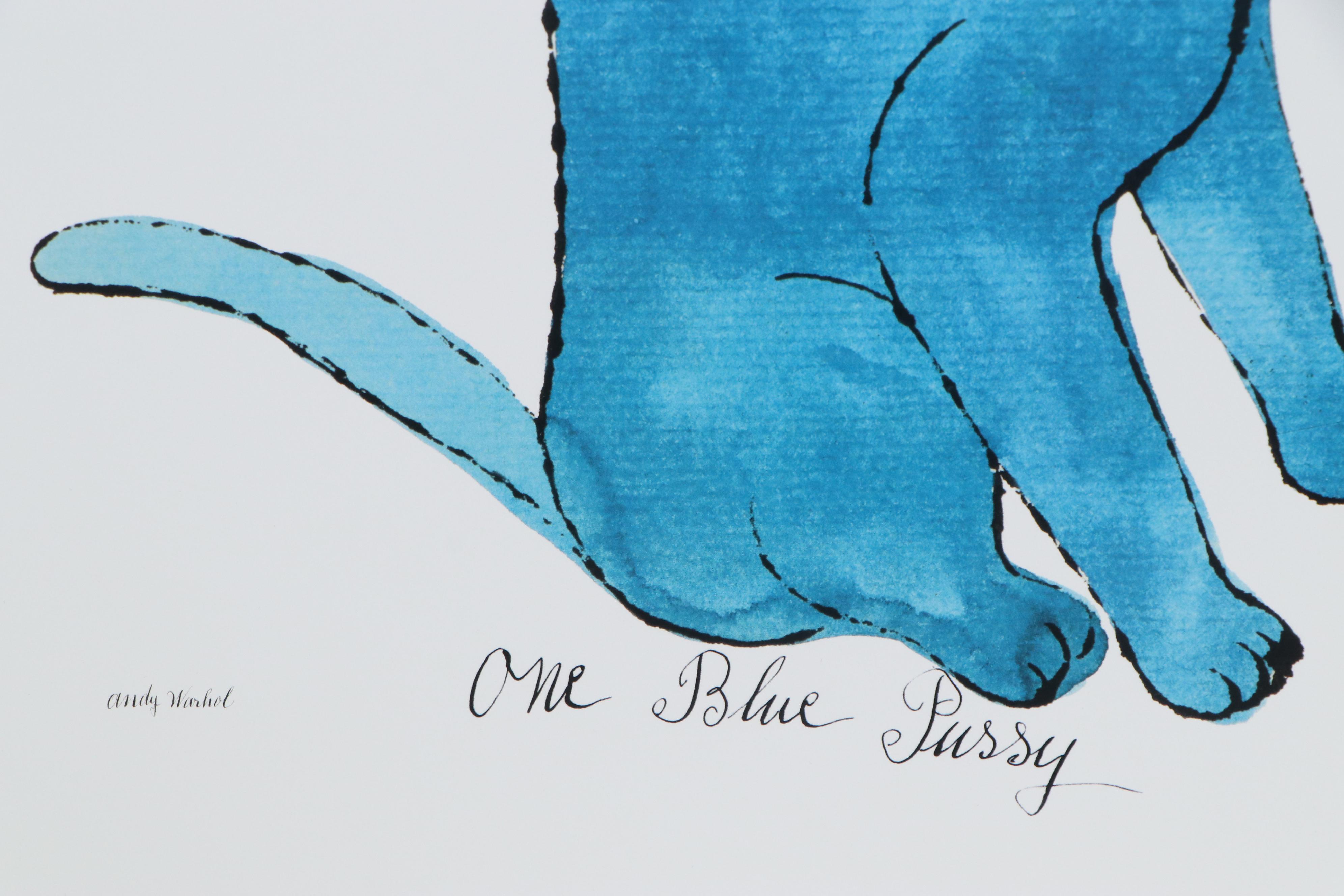 Offset Lithograph after Andy Warhol "One Blue Pussy"