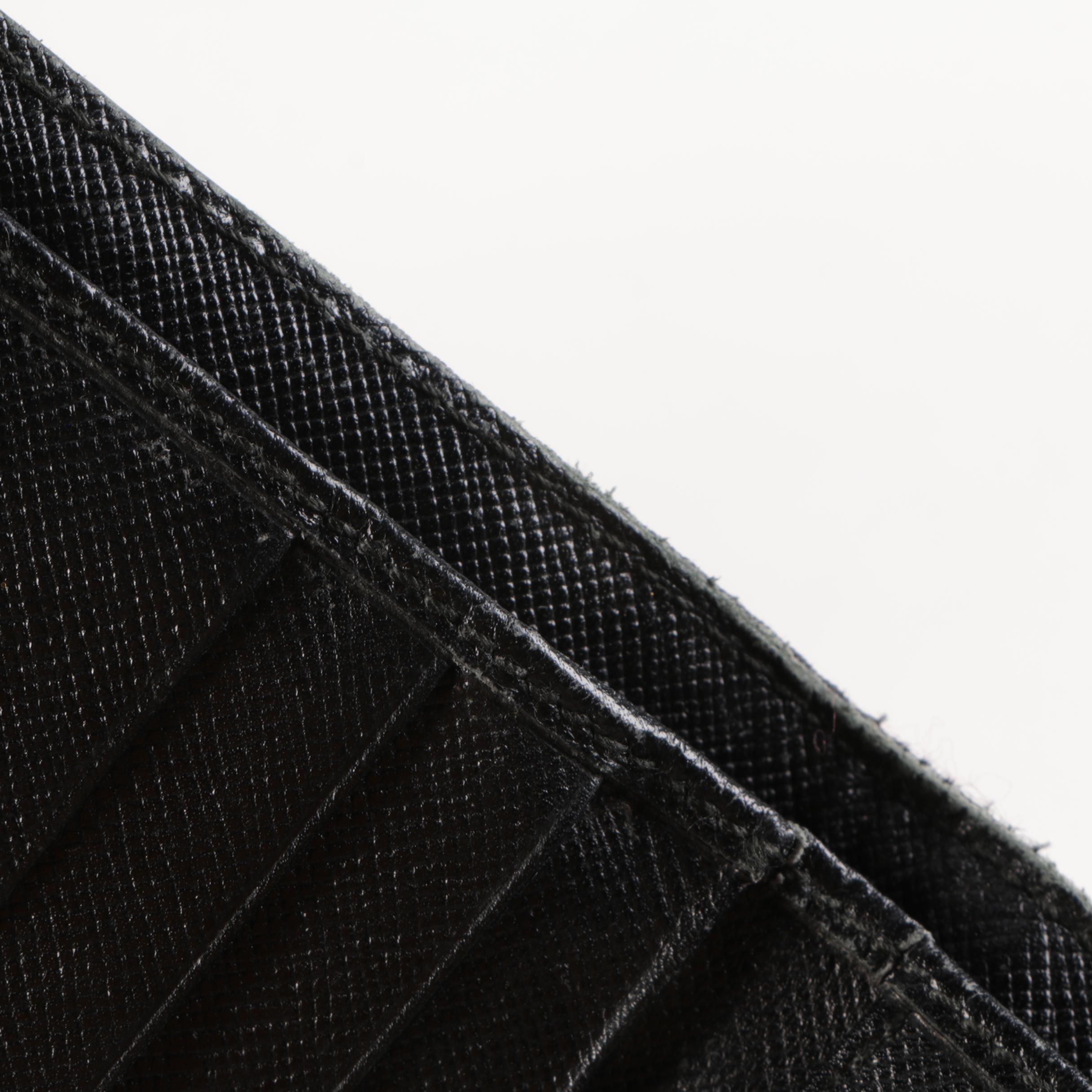 Prada Black Nylon Trifold Wallet