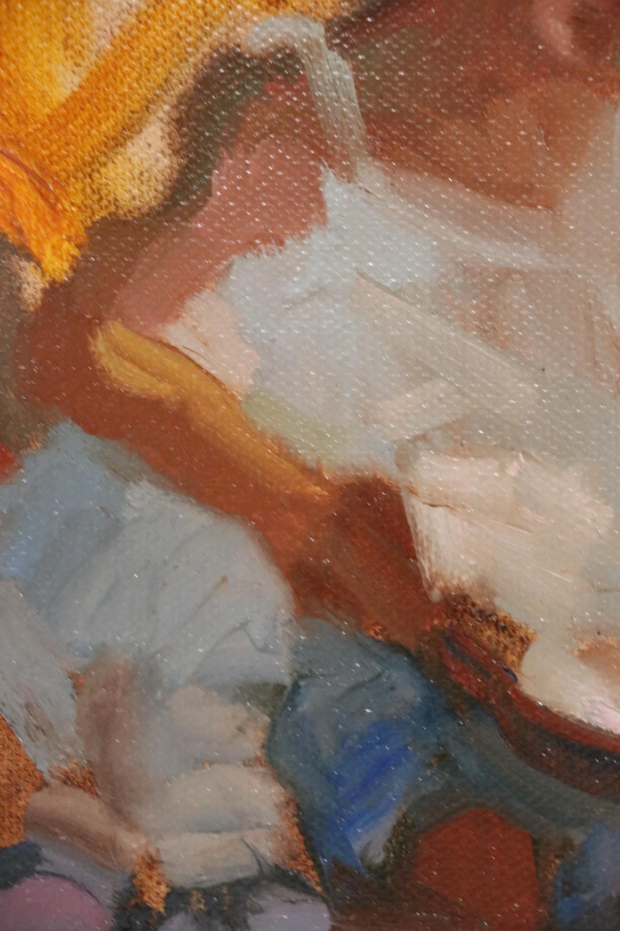 Sally Rosenbaum Oil Painting of Woman Reading