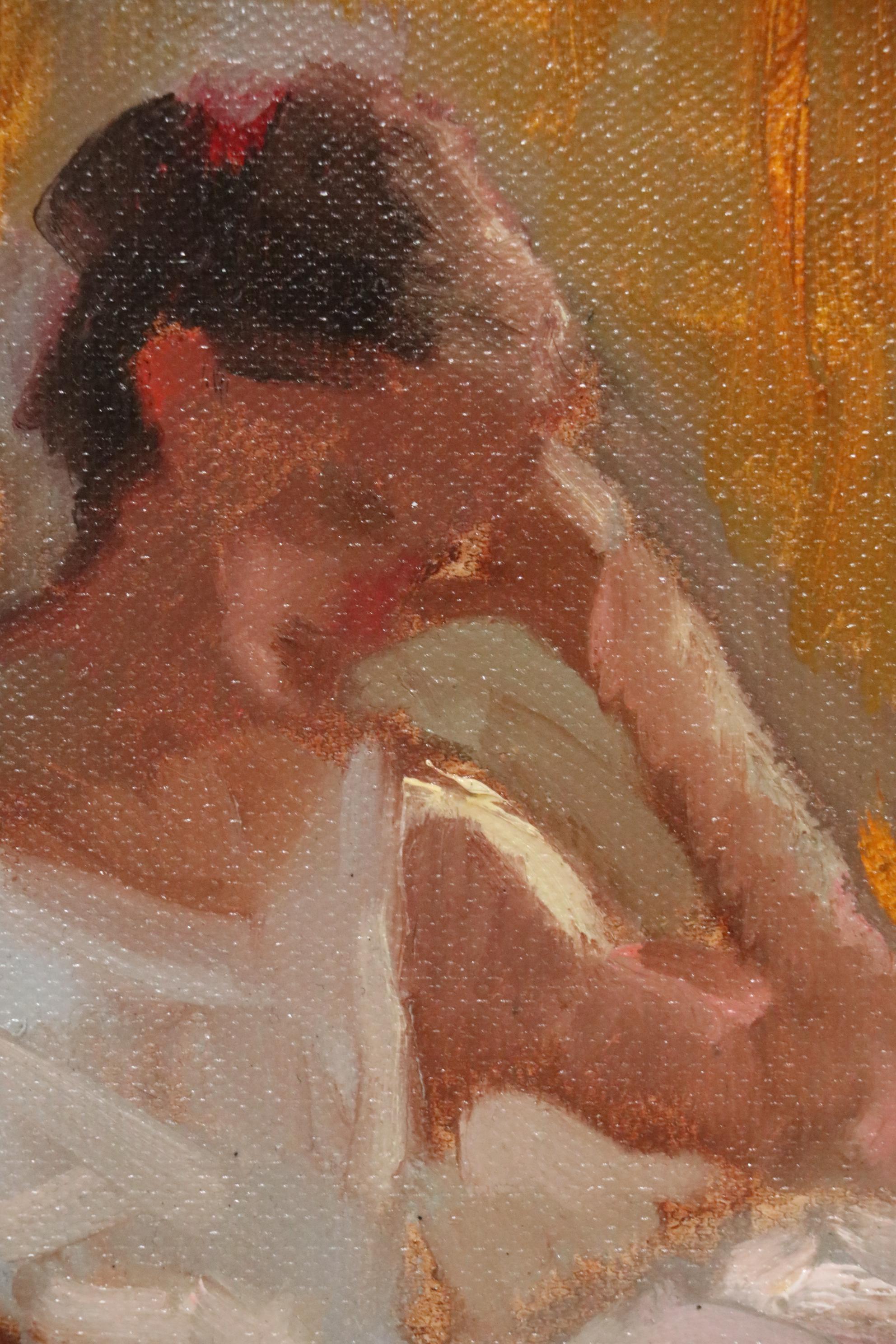 Sally Rosenbaum Oil Painting of Woman Reading