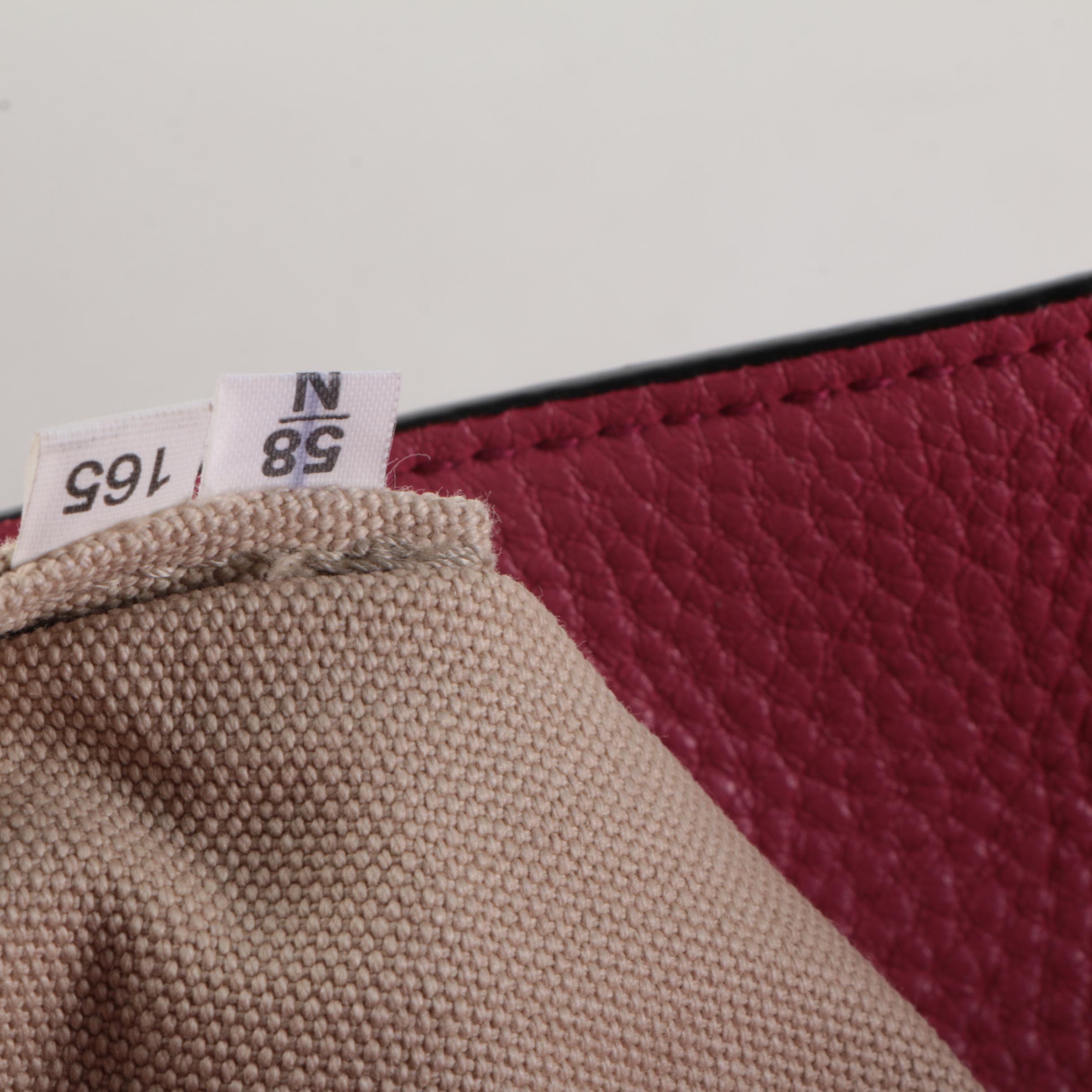 Prada Shoulder Tote Bag in Dark Pink Nappa Leather