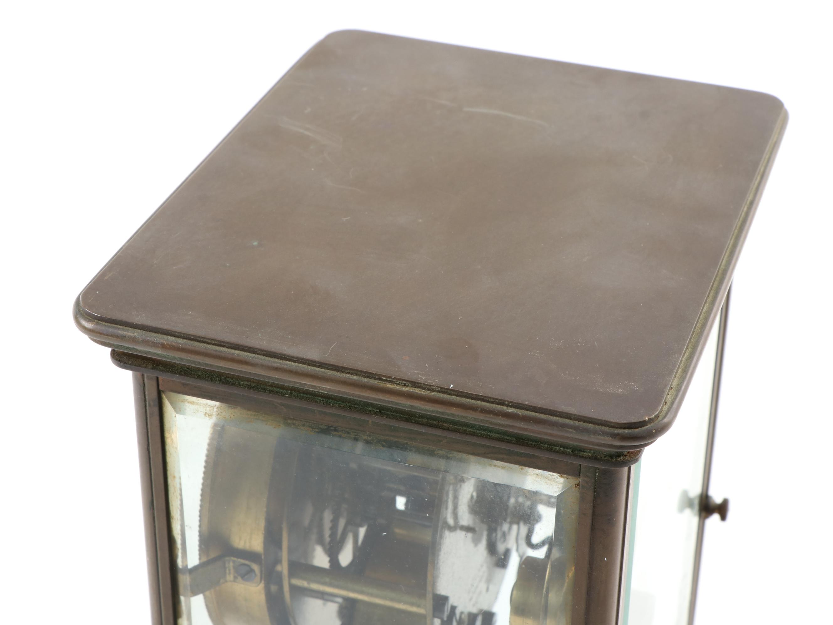 Ansonia Bronze Regulator Mantel Clock with  Mercury Pendulum, Early 20th Century