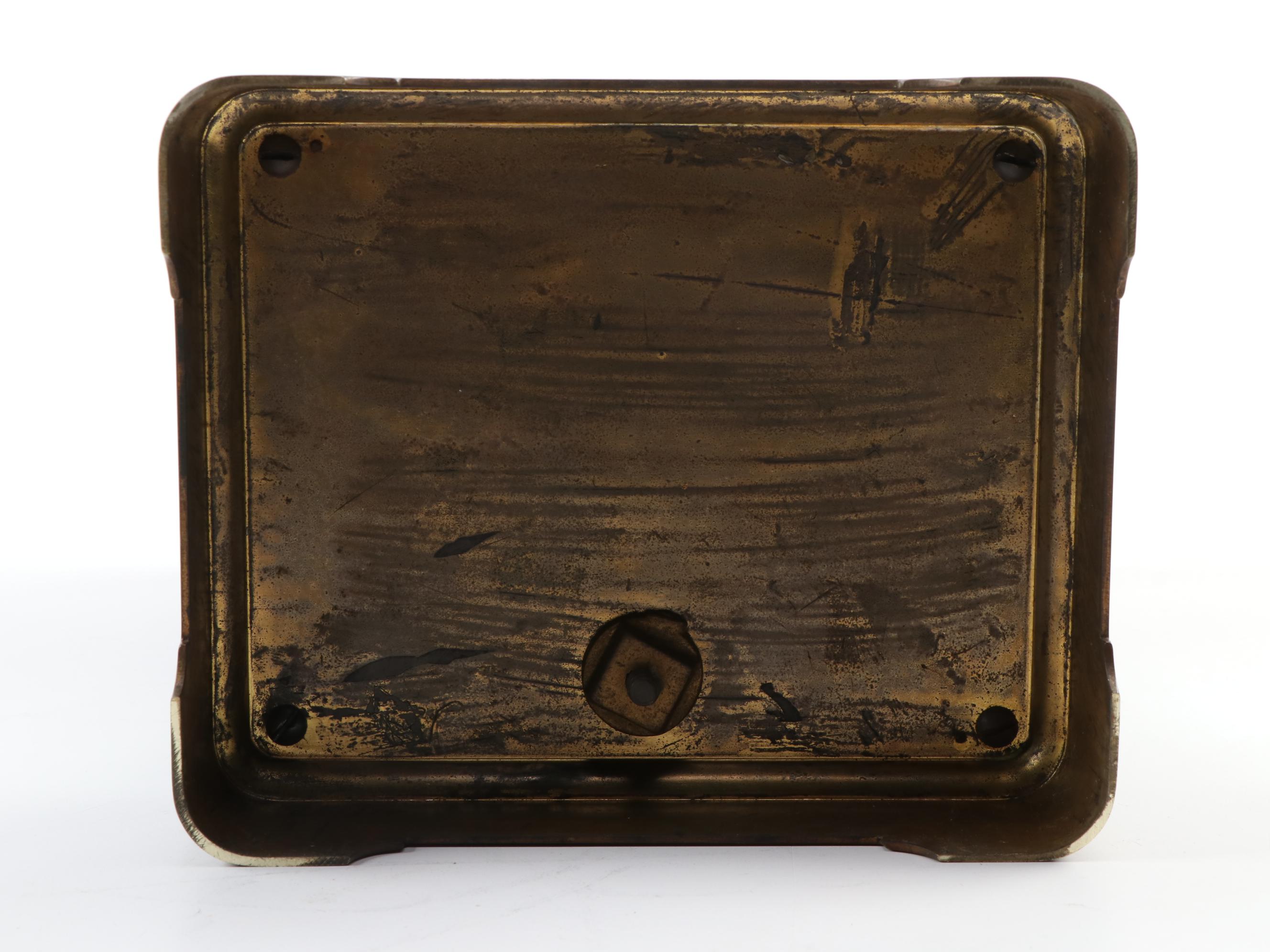 Ansonia Bronze Regulator Mantel Clock with  Mercury Pendulum, Early 20th Century