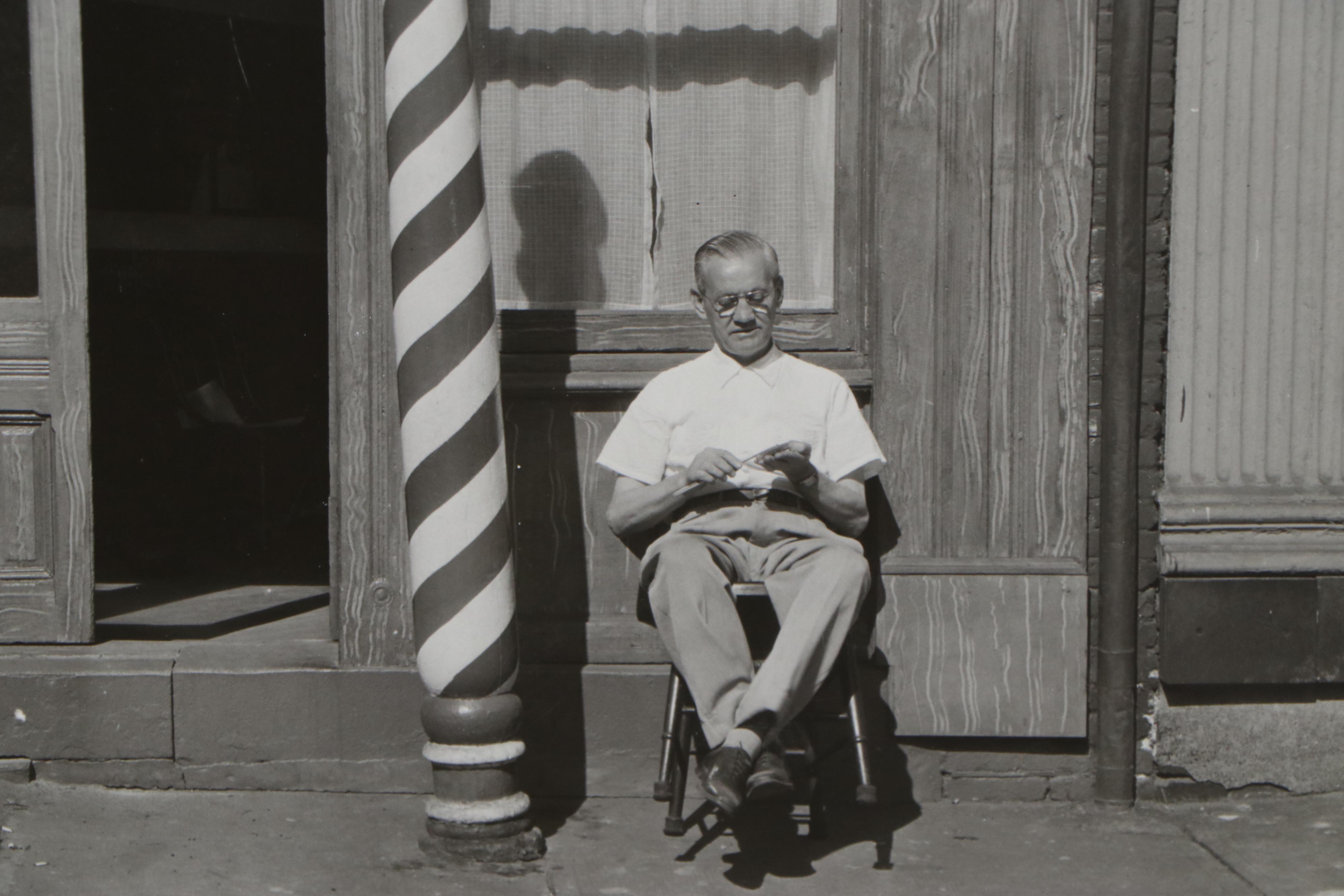 A. Aubrey Bodine Silver Gelatin Photograph "Fells Point Barber Shop," 1956
