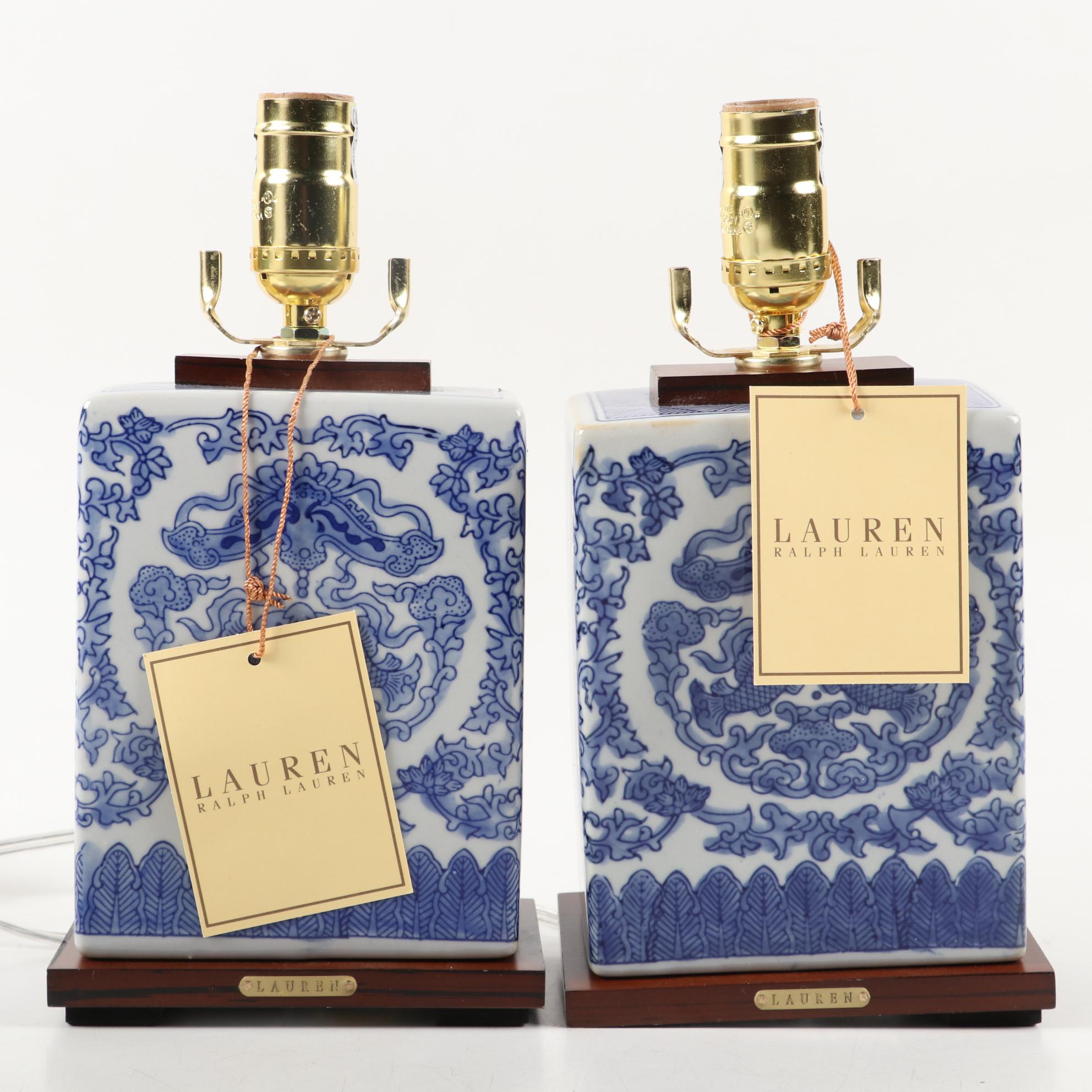 Pair of Ralph Lauren Chinoiserie Lamps, 21st Century