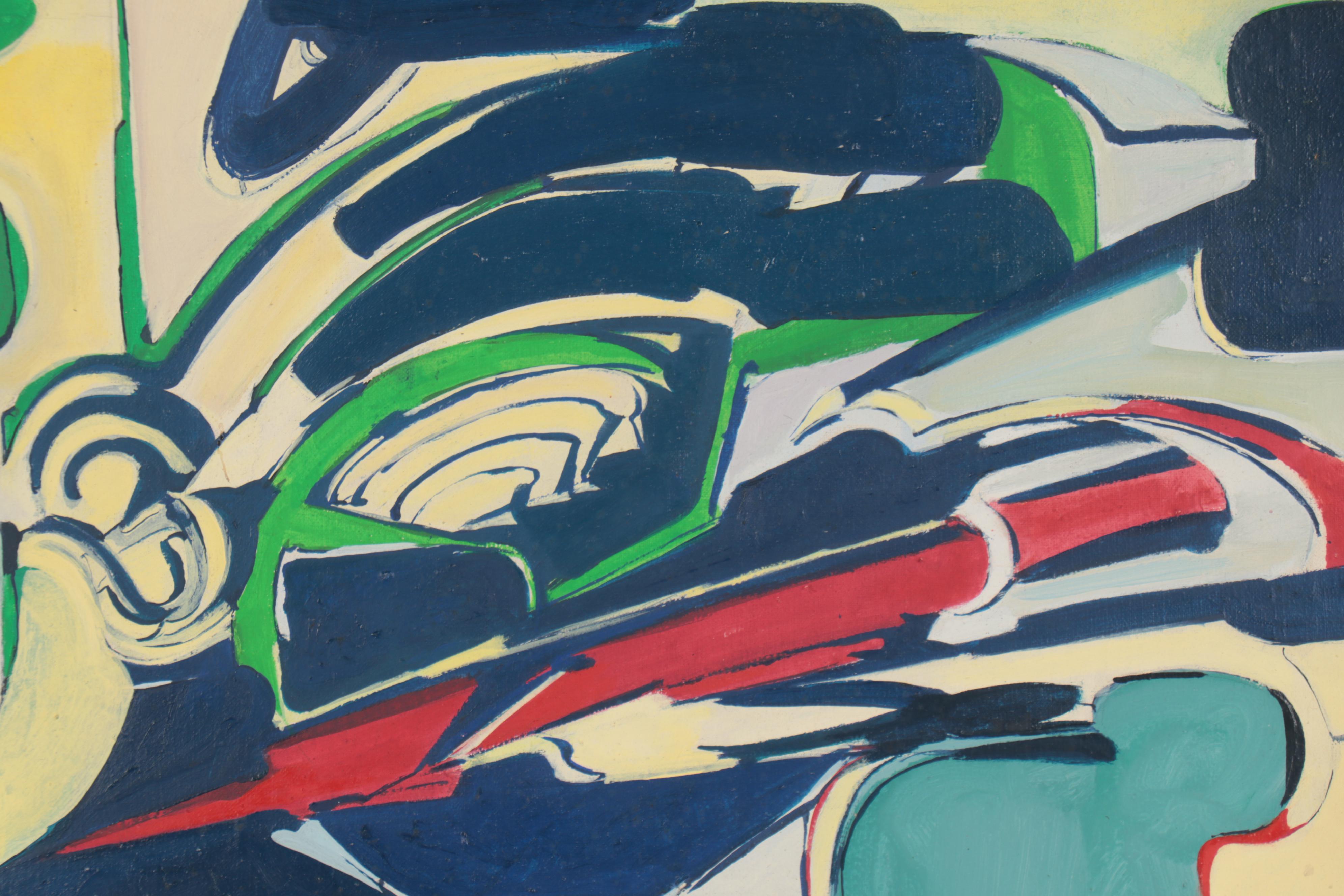 Pierre Gastaud Abstract Oil Painting "Marie N°4," 1969