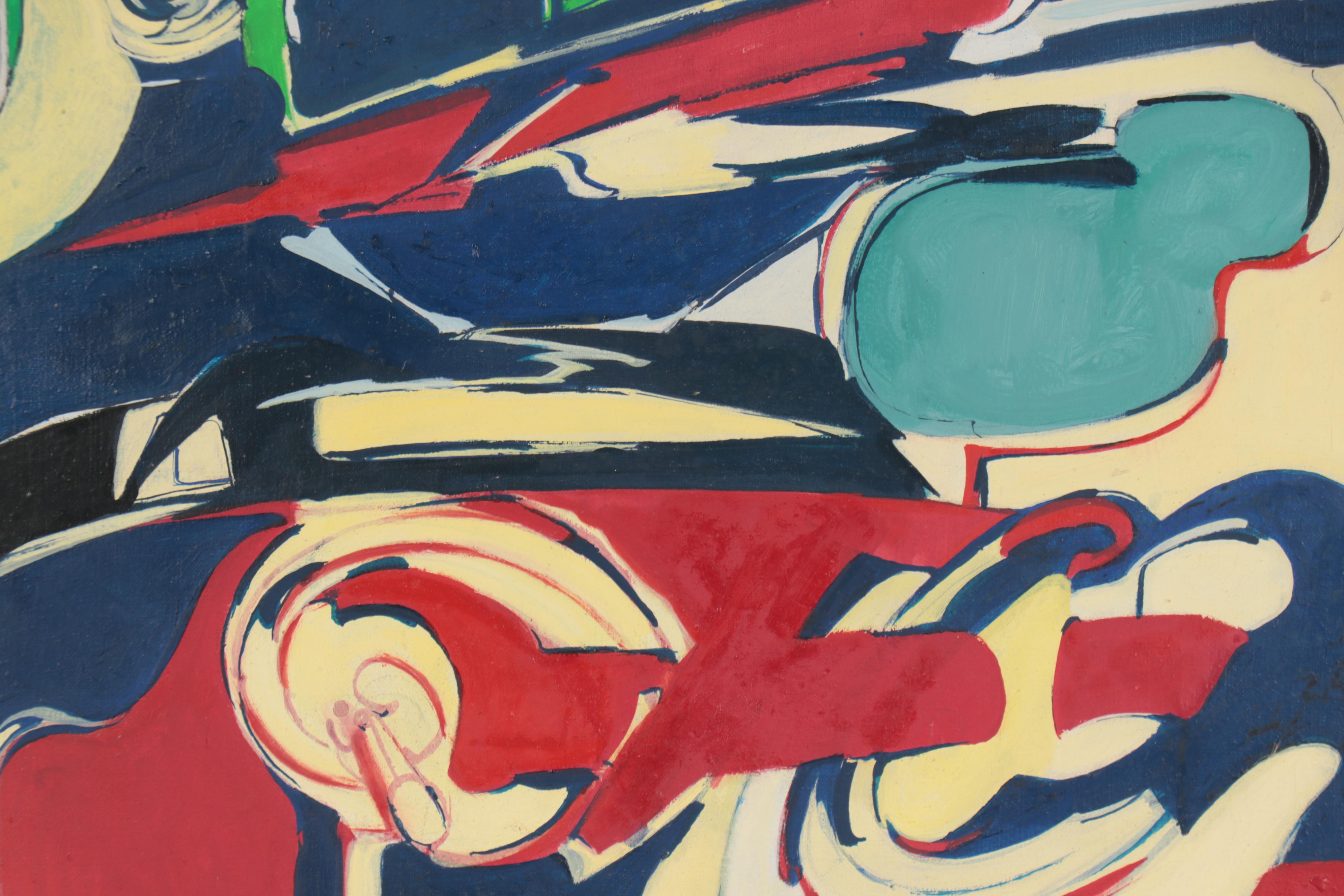 Pierre Gastaud Abstract Oil Painting "Marie N°4," 1969