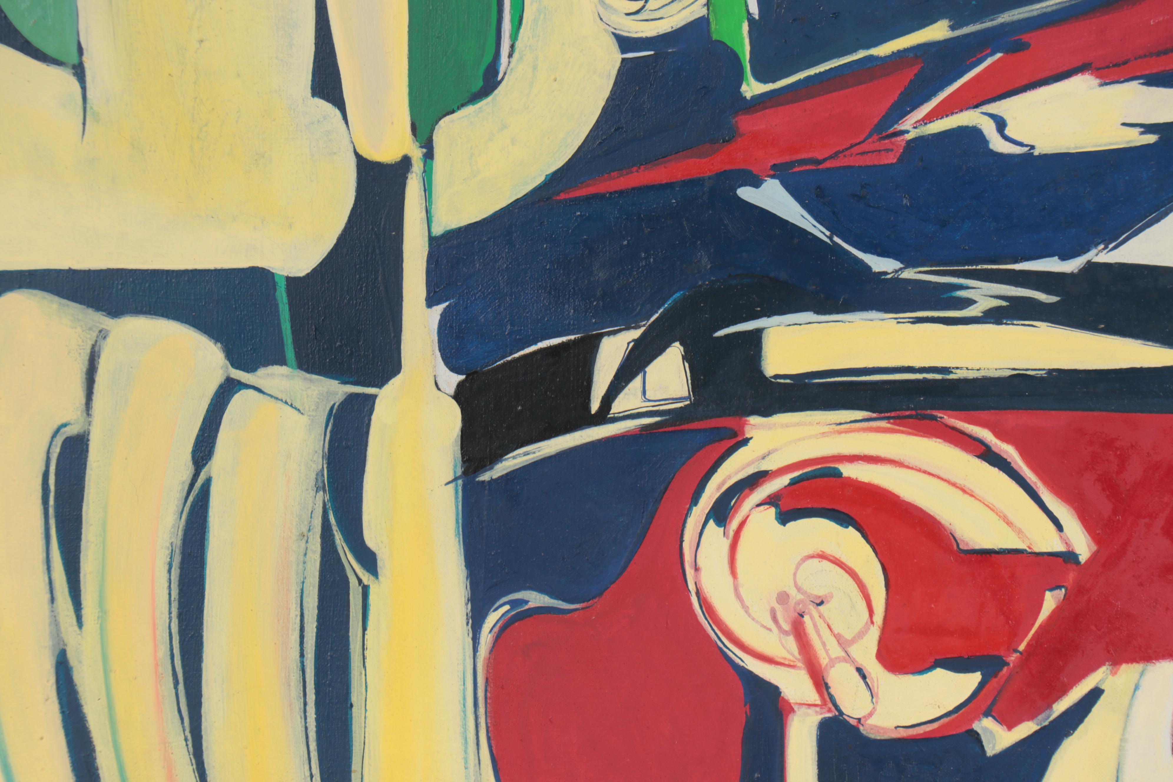 Pierre Gastaud Abstract Oil Painting "Marie N°4," 1969