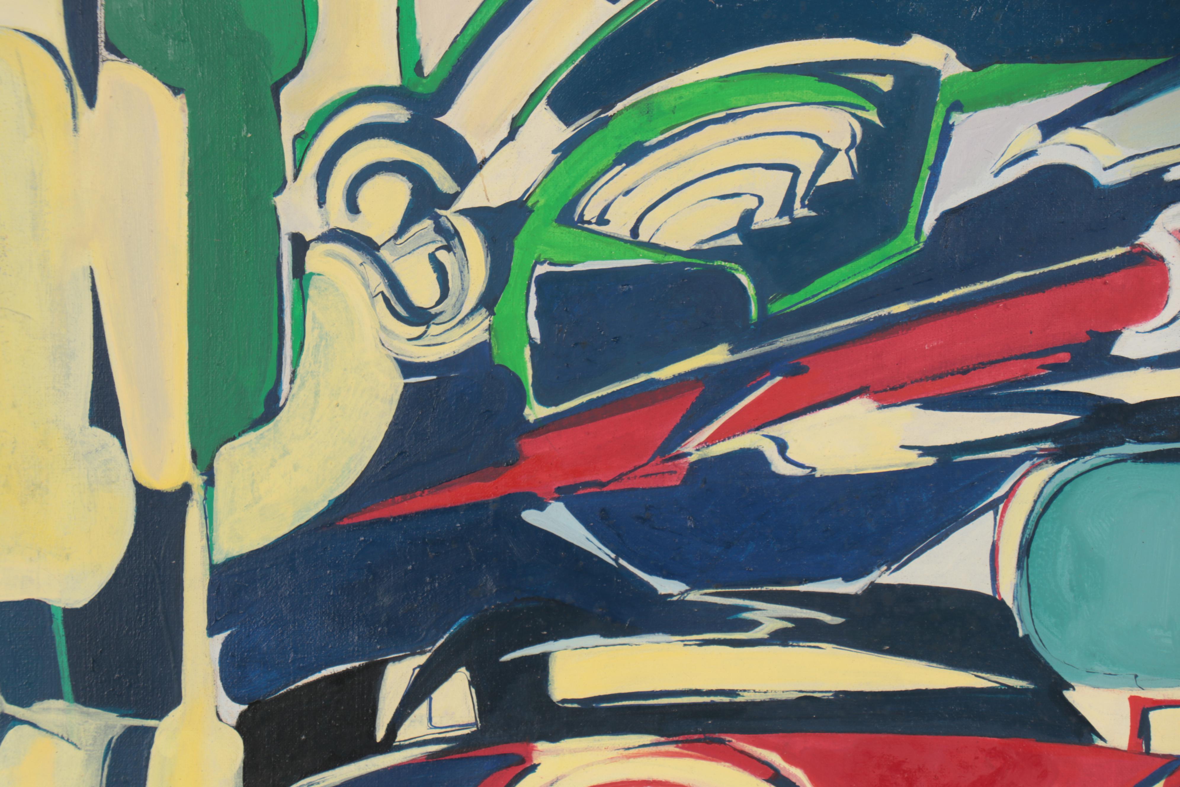 Pierre Gastaud Abstract Oil Painting "Marie N°4," 1969