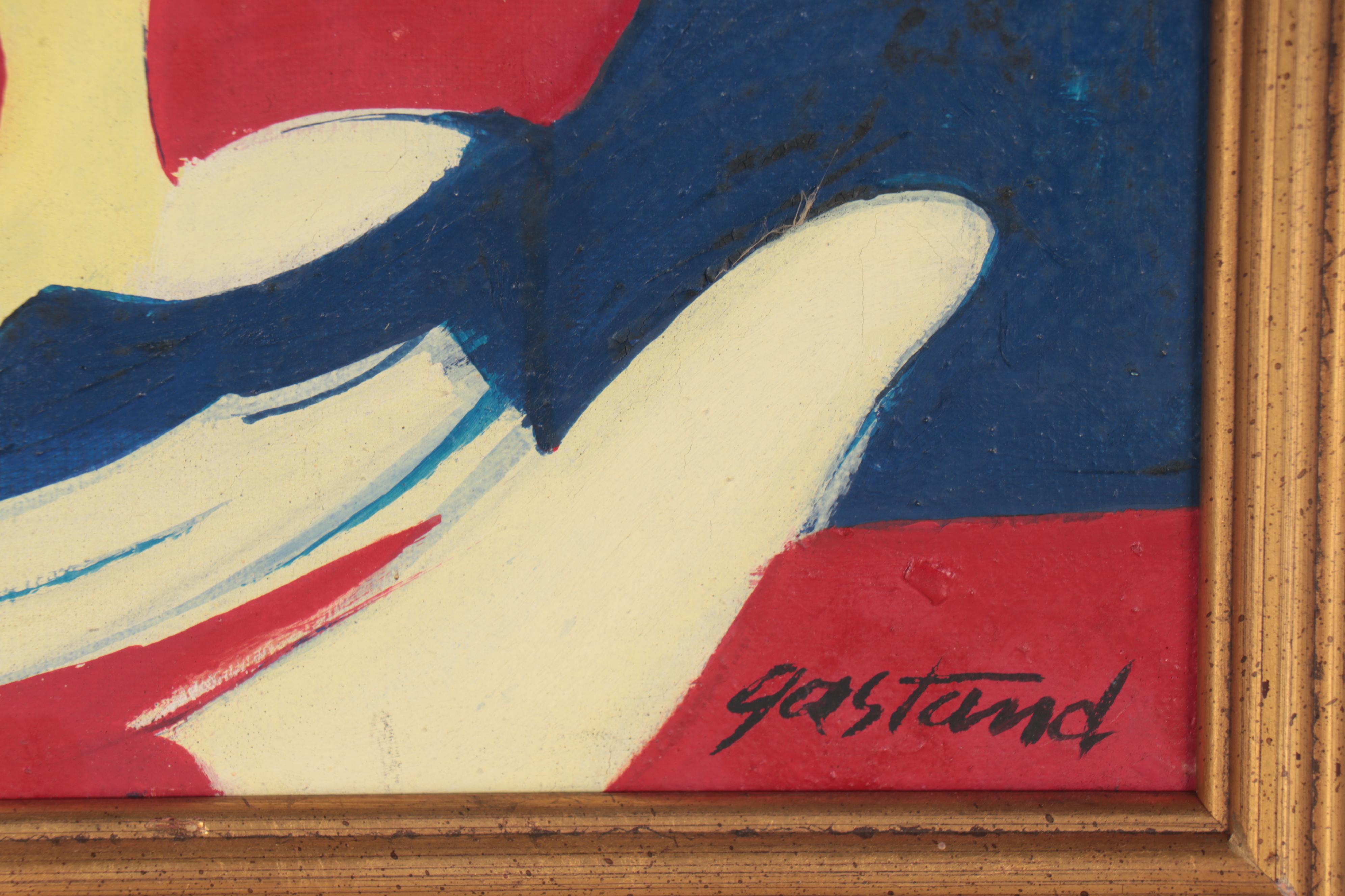 Pierre Gastaud Abstract Oil Painting "Marie N°4," 1969