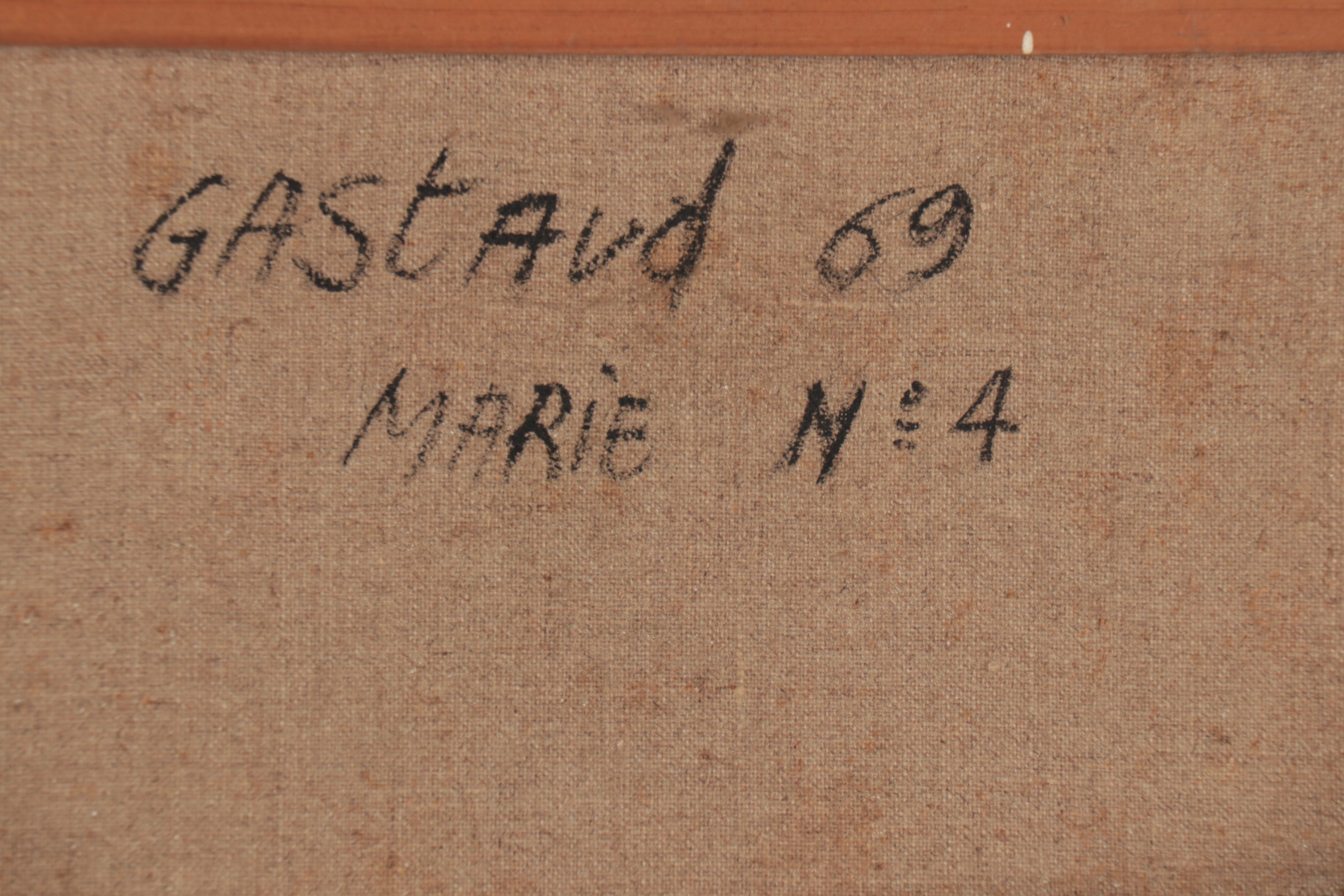 Pierre Gastaud Abstract Oil Painting "Marie N°4," 1969