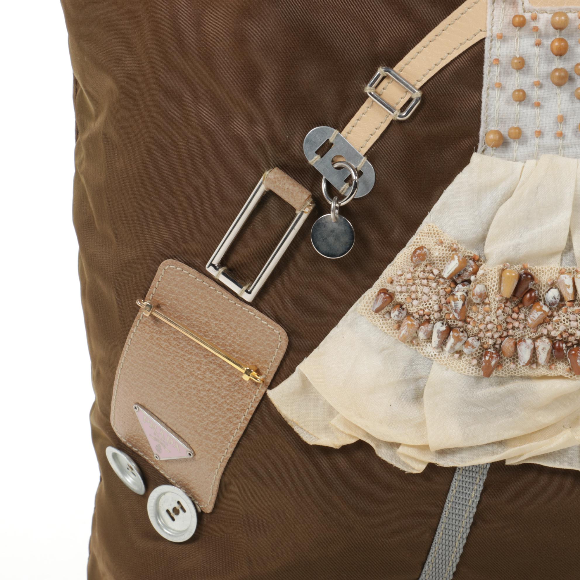 Prada Robot Tote Bag in Olive Tessuto Nylon