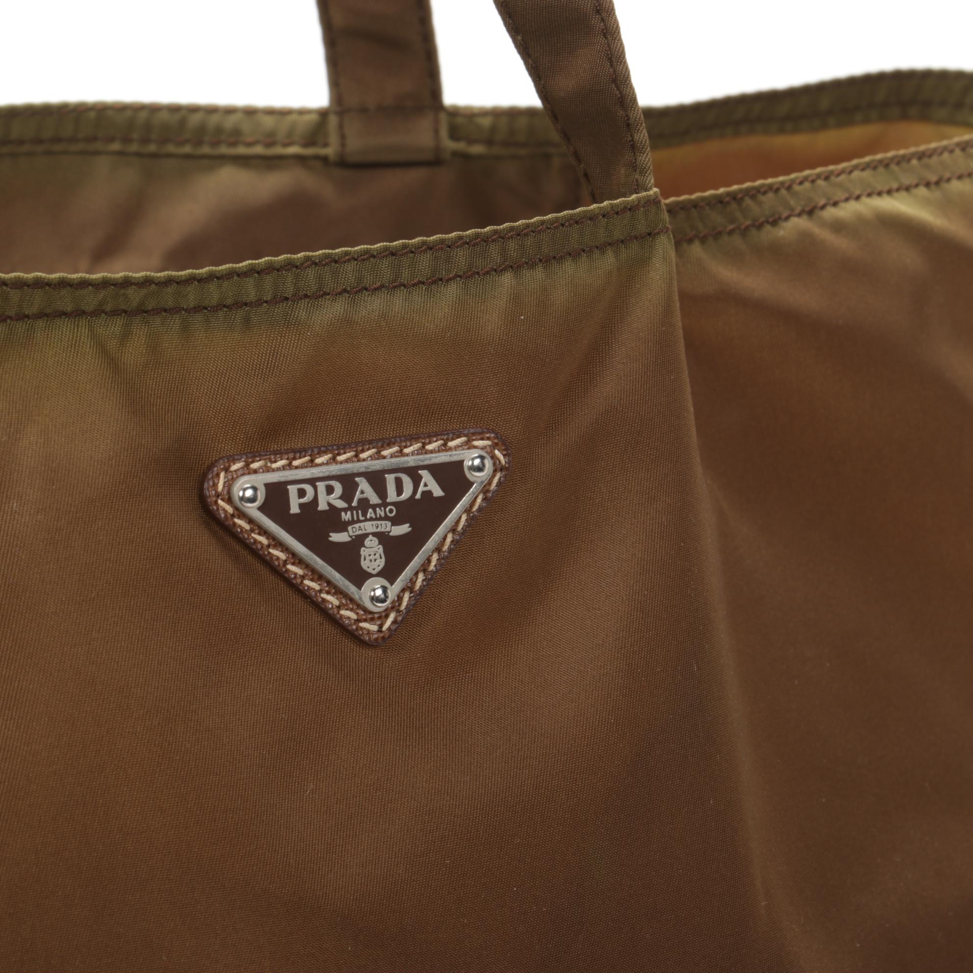 Prada Robot Tote Bag in Olive Tessuto Nylon