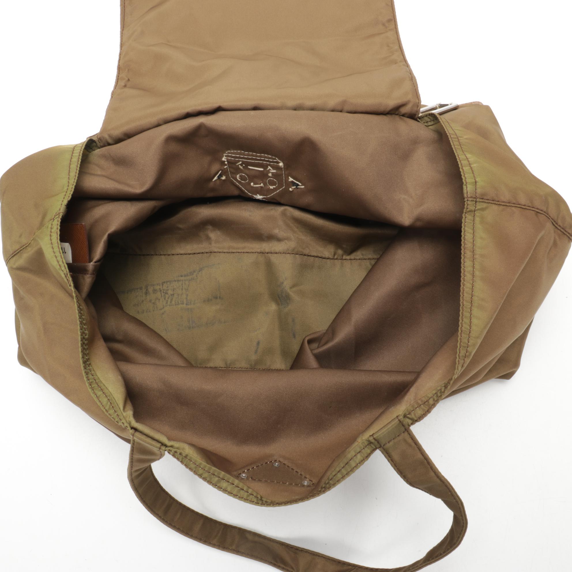 Prada Robot Tote Bag in Olive Tessuto Nylon
