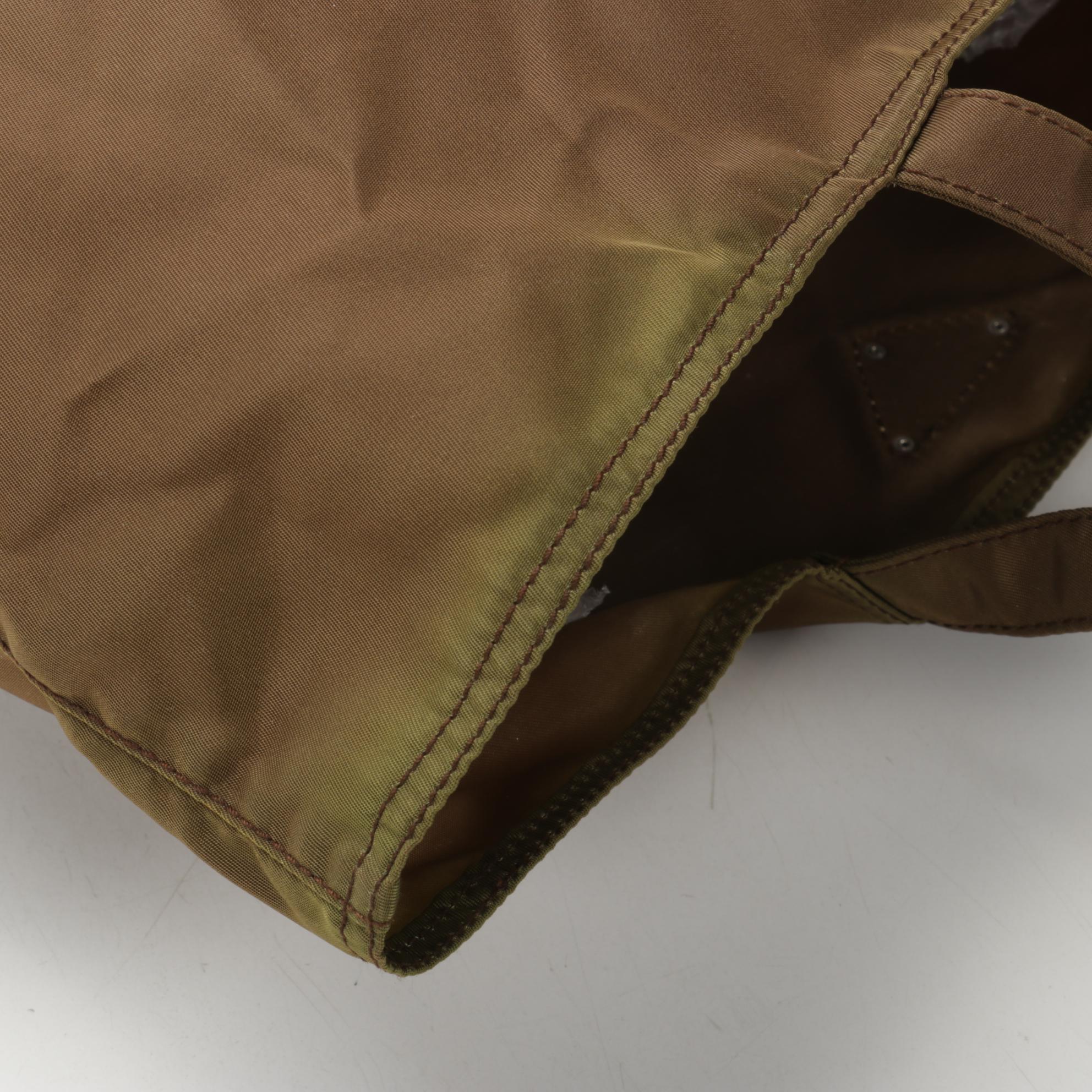 Prada Robot Tote Bag in Olive Tessuto Nylon