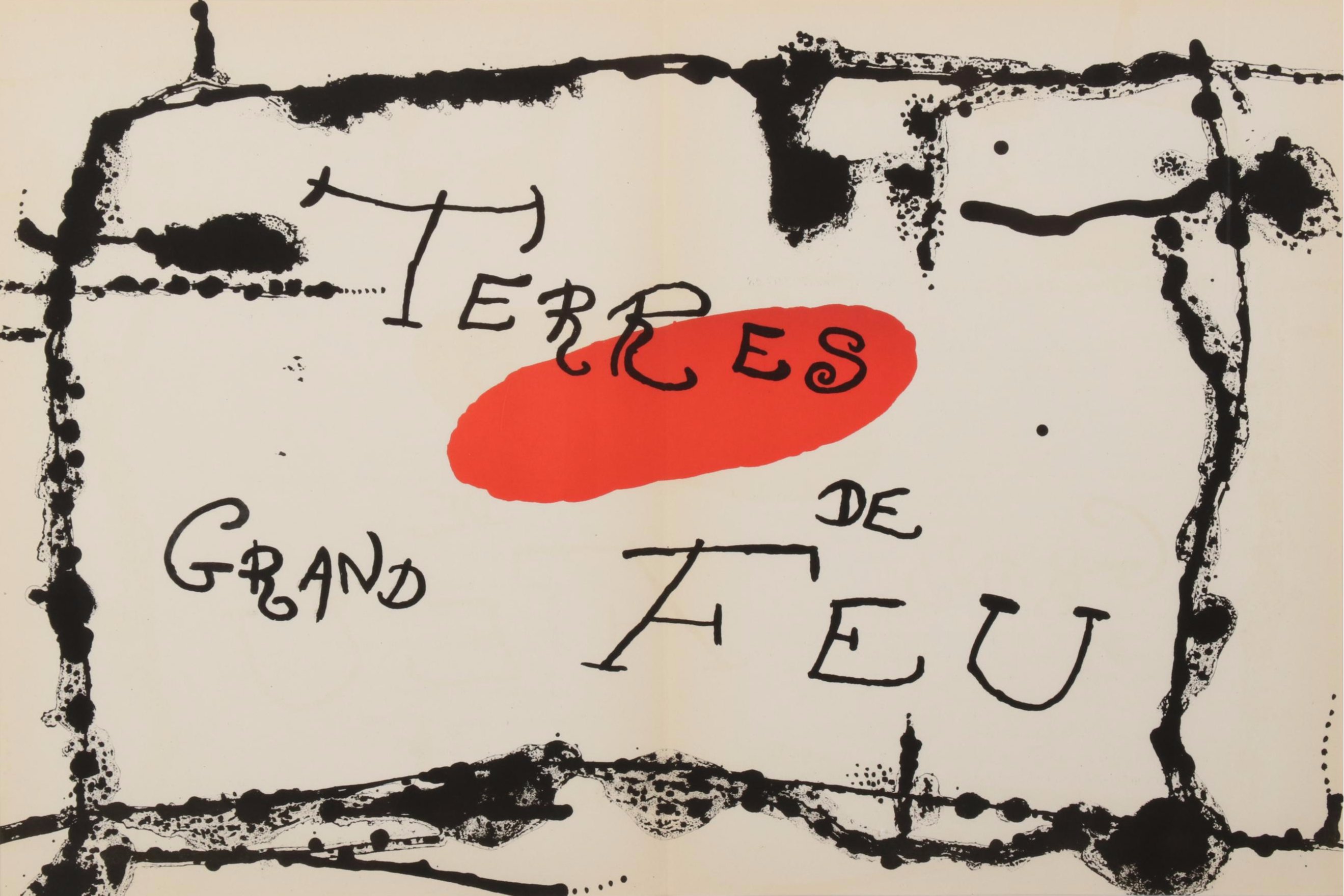 Joan Miró Double-Page Color Lithograph for "Derrière le Miroir," 1956