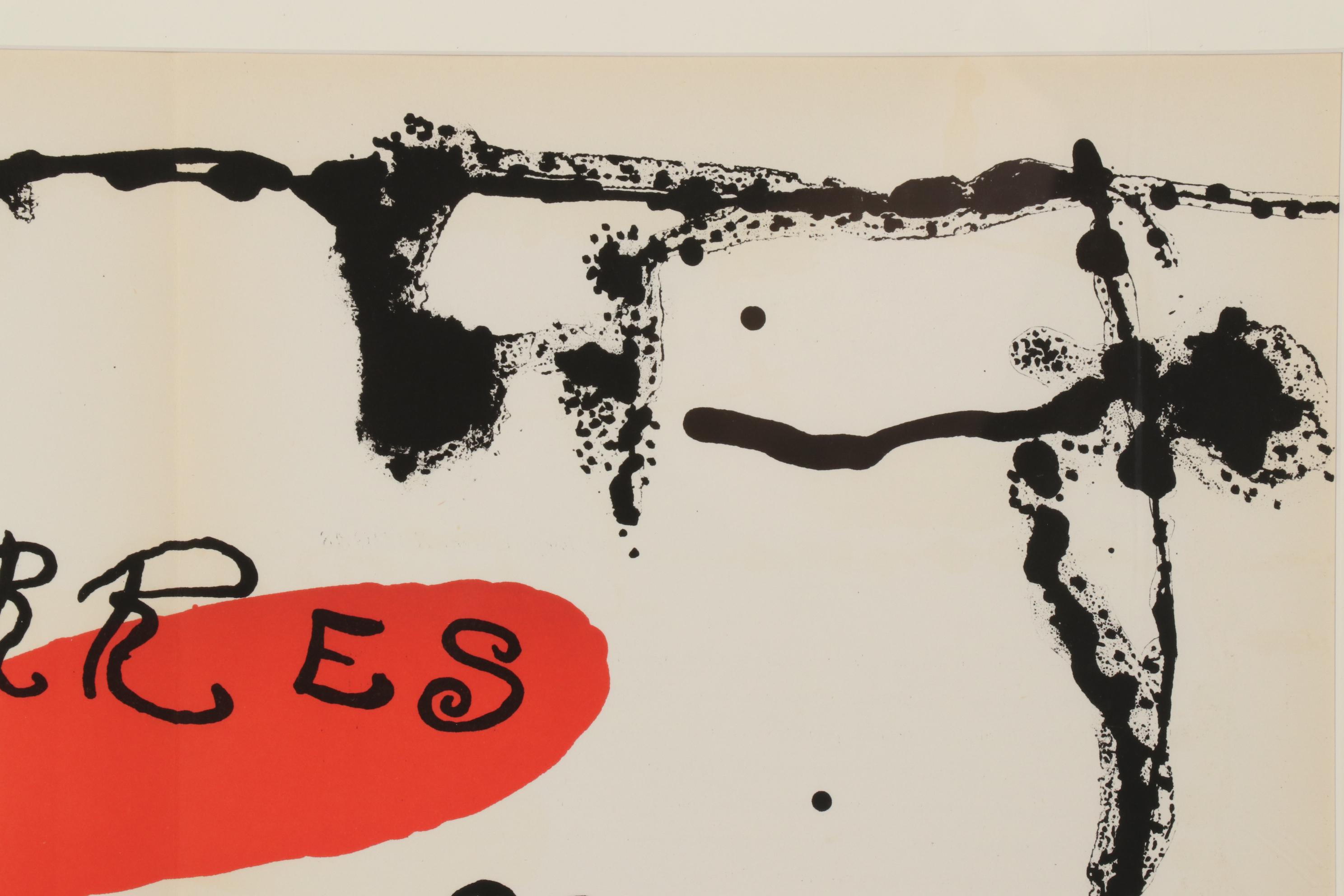 Joan Miró Double-Page Color Lithograph for "Derrière le Miroir," 1956
