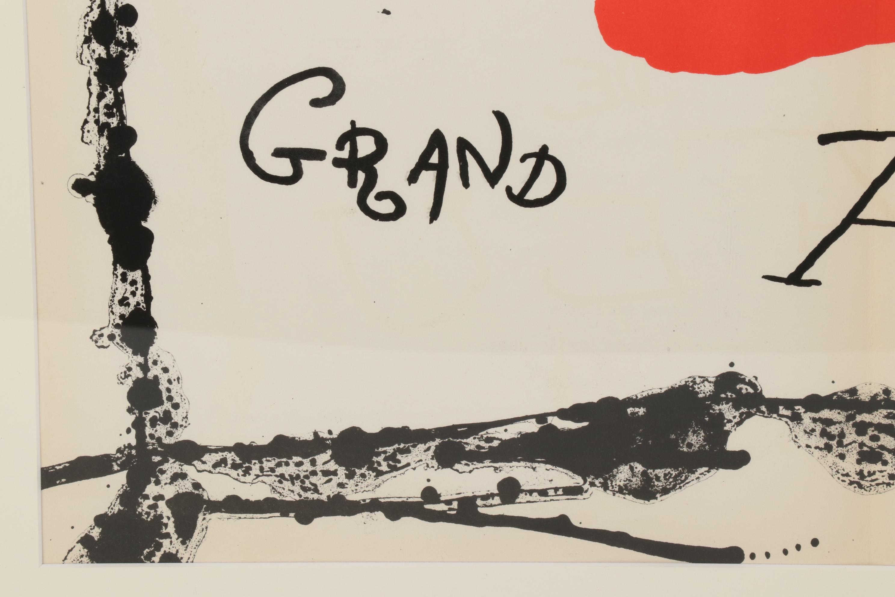 Joan Miró Double-Page Color Lithograph for "Derrière le Miroir," 1956