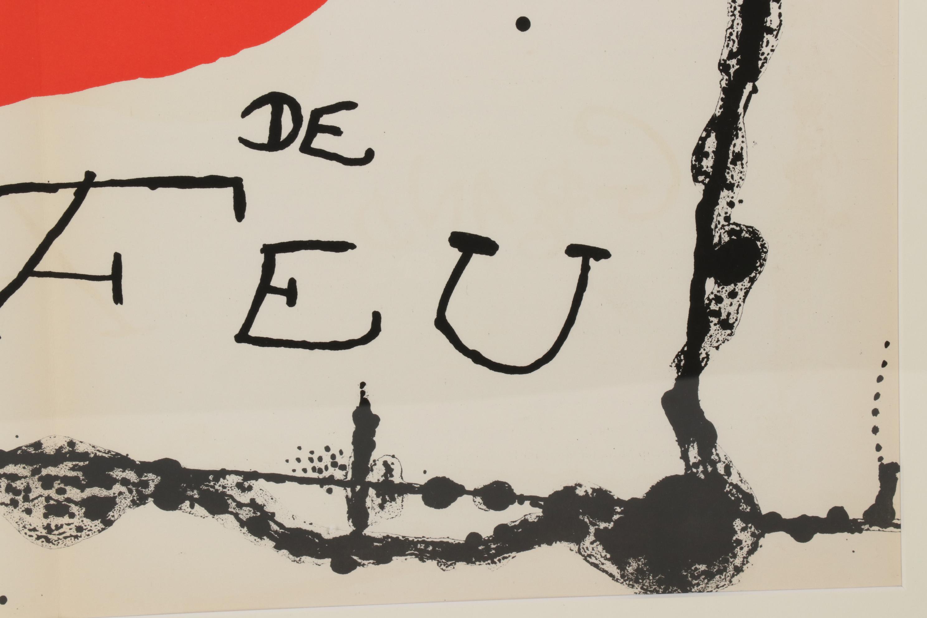 Joan Miró Double-Page Color Lithograph for "Derrière le Miroir," 1956