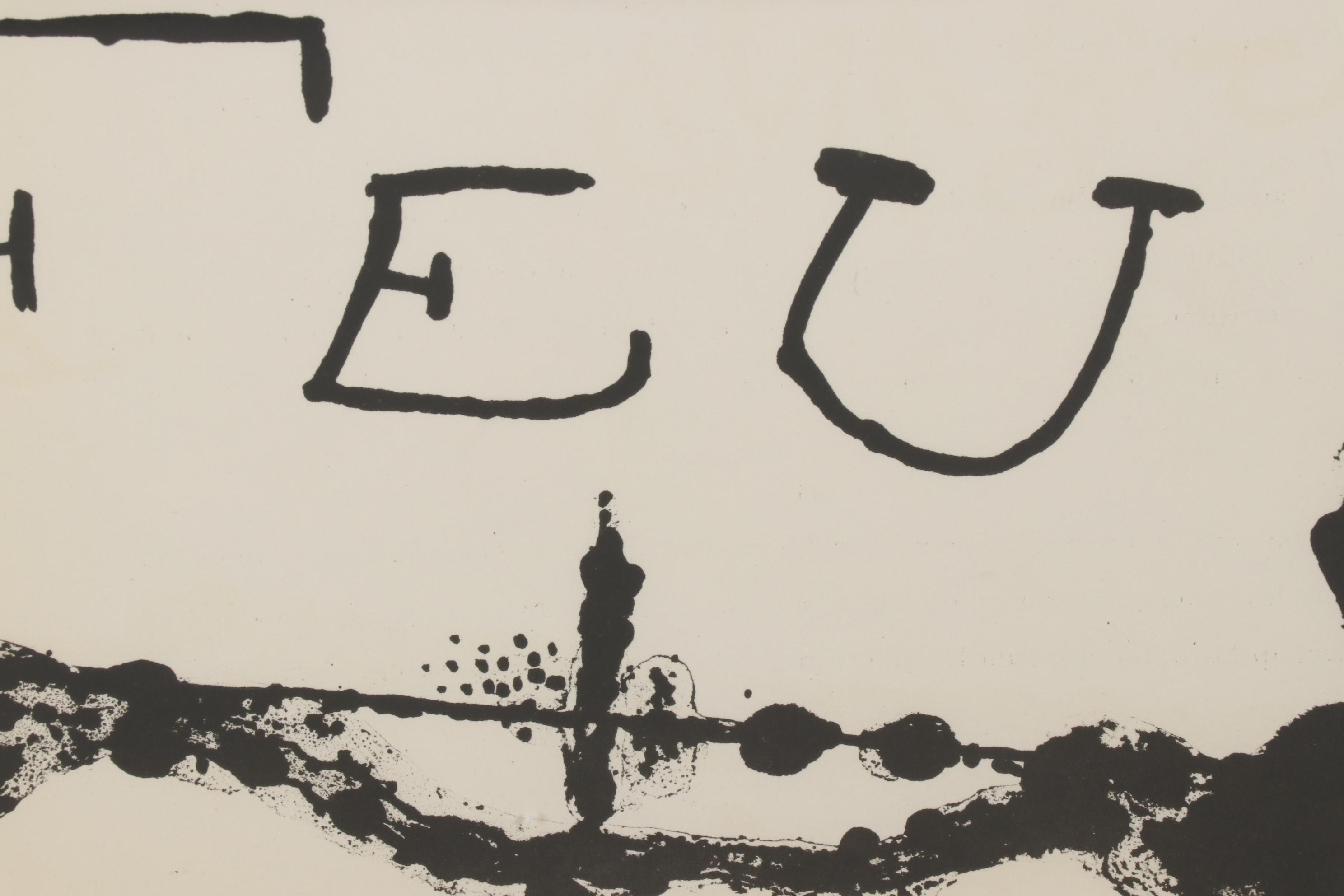 Joan Miró Double-Page Color Lithograph for "Derrière le Miroir," 1956