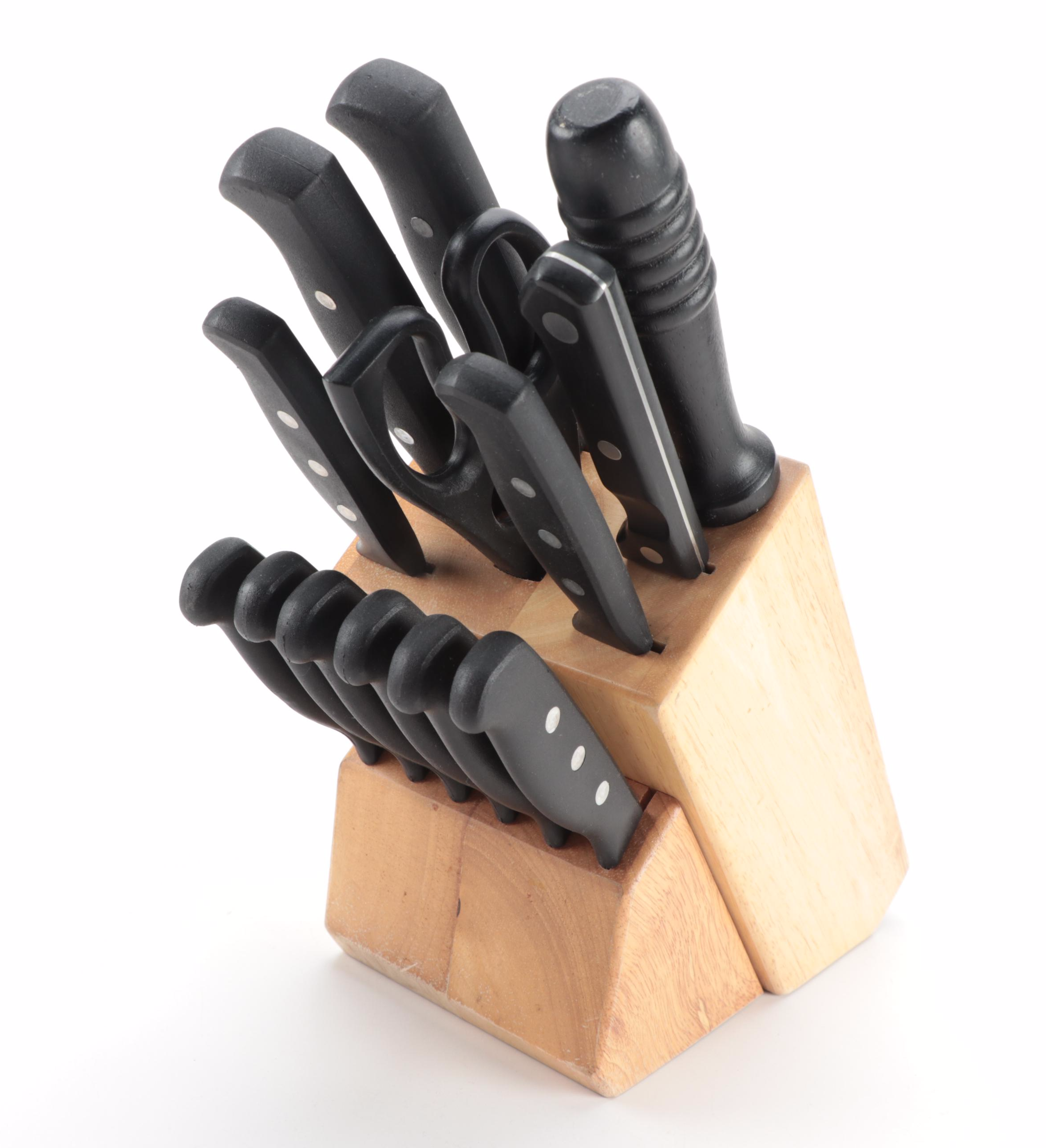 Farberware Wooden Knife Block and Cutlery Set
