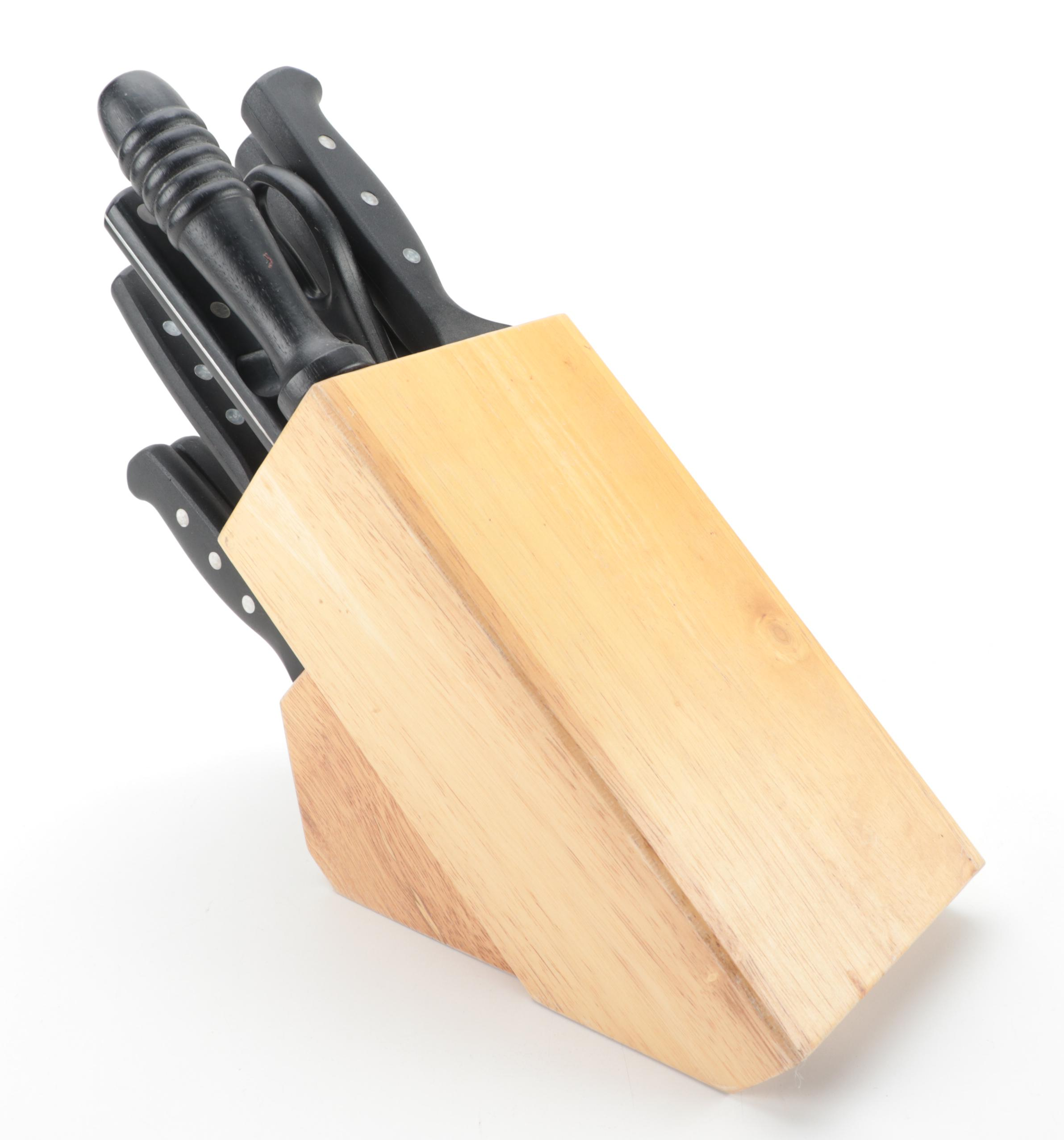 Farberware Wooden Knife Block and Cutlery Set