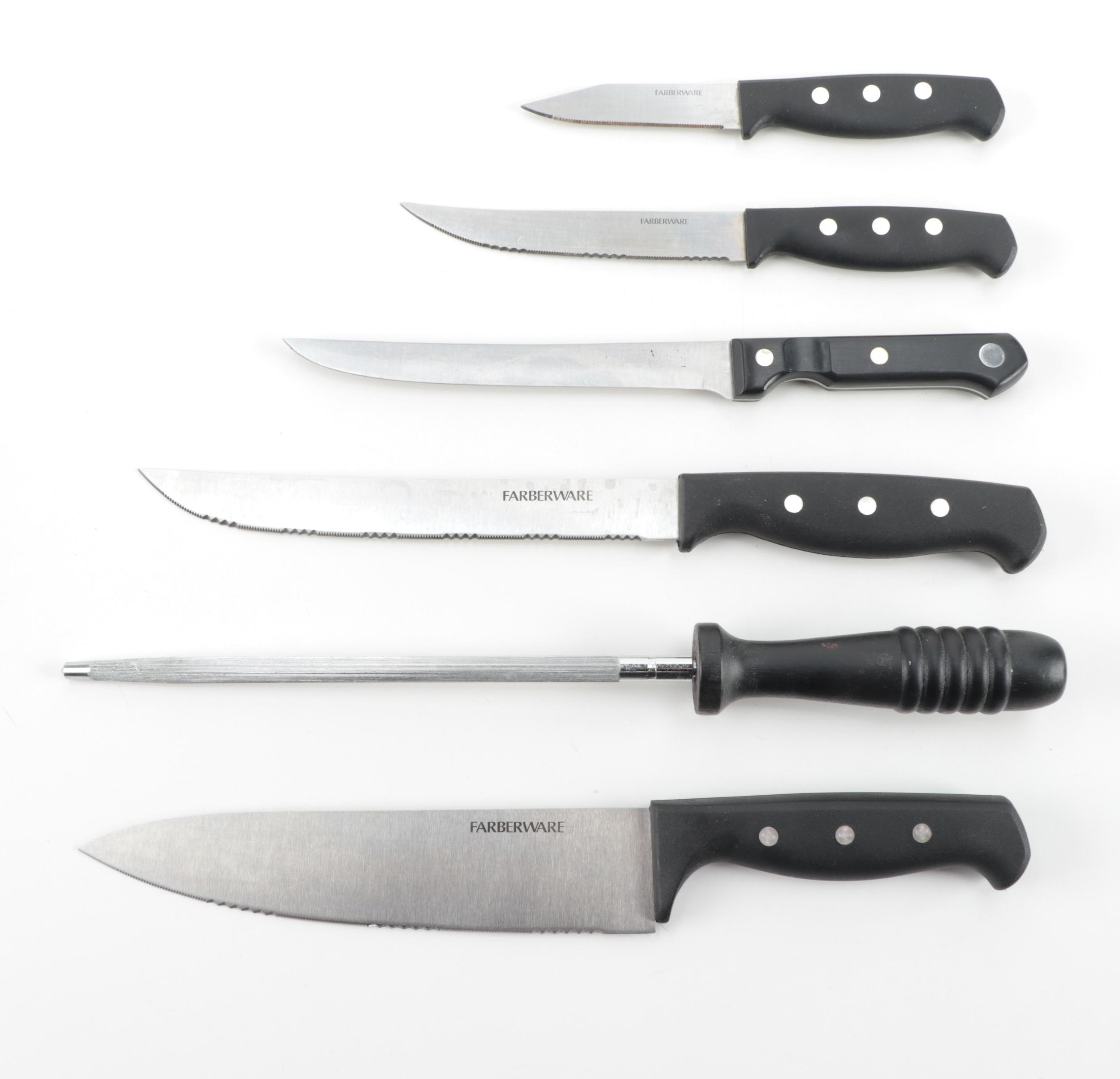 Farberware Wooden Knife Block and Cutlery Set