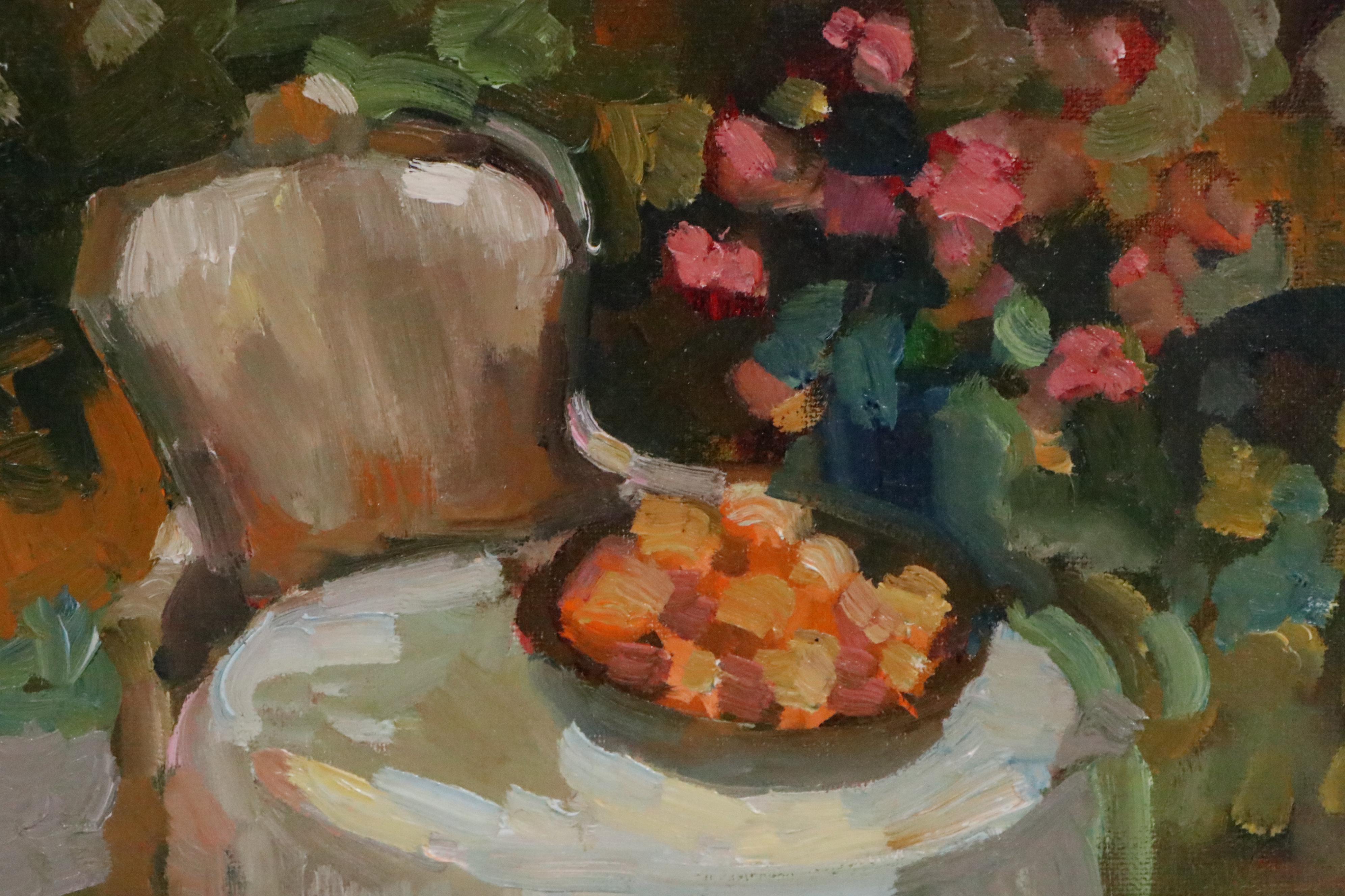 Sally Rosenbaum Still Life Oil Painting, 21st Century