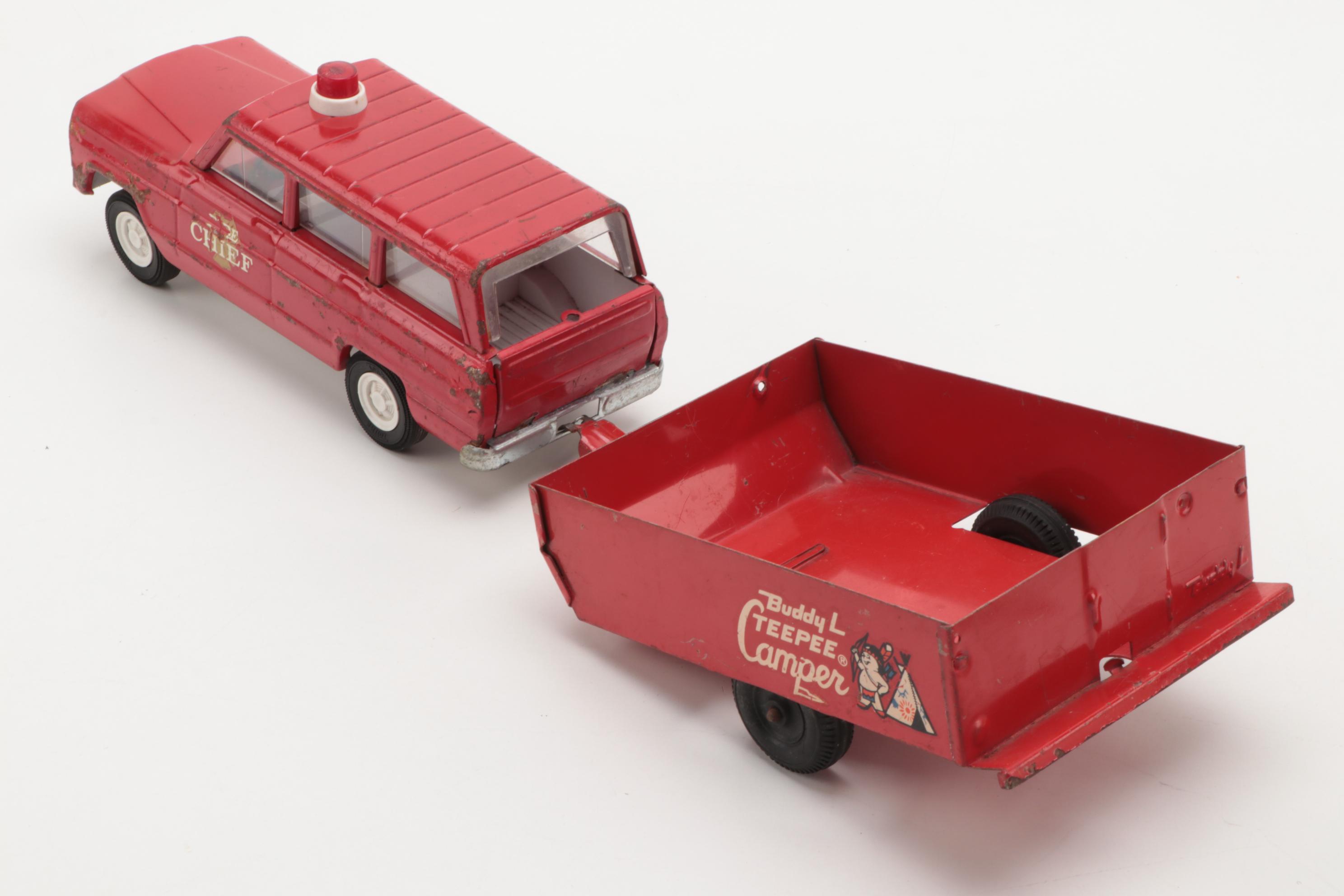 Tonka Pressed Steel Jeepster and Other Vehicles