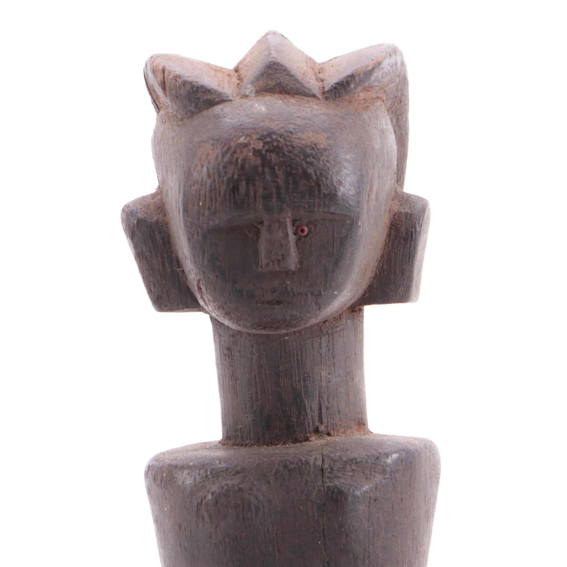 Zaramo-Kwere Style "Mwana Hiti" Figure and Stand, East Africa