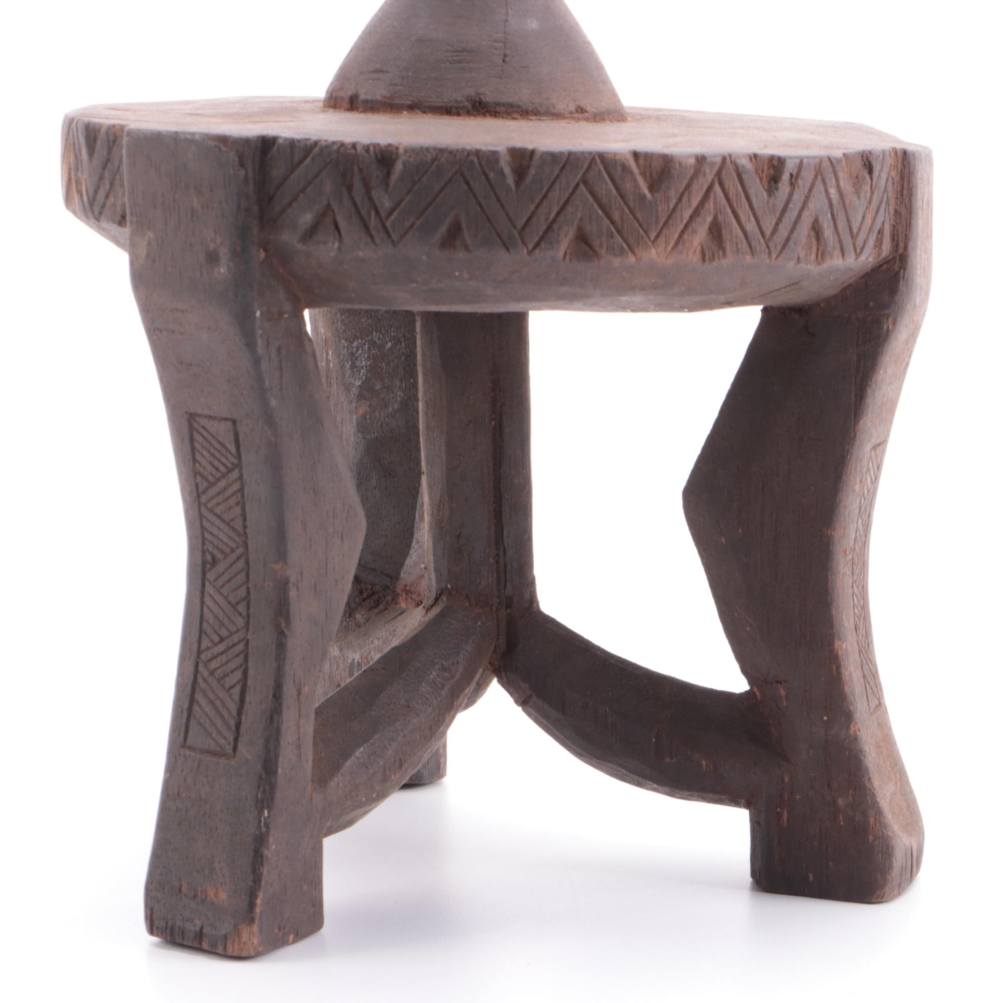 Zaramo-Kwere Style "Mwana Hiti" Figure and Stand, East Africa