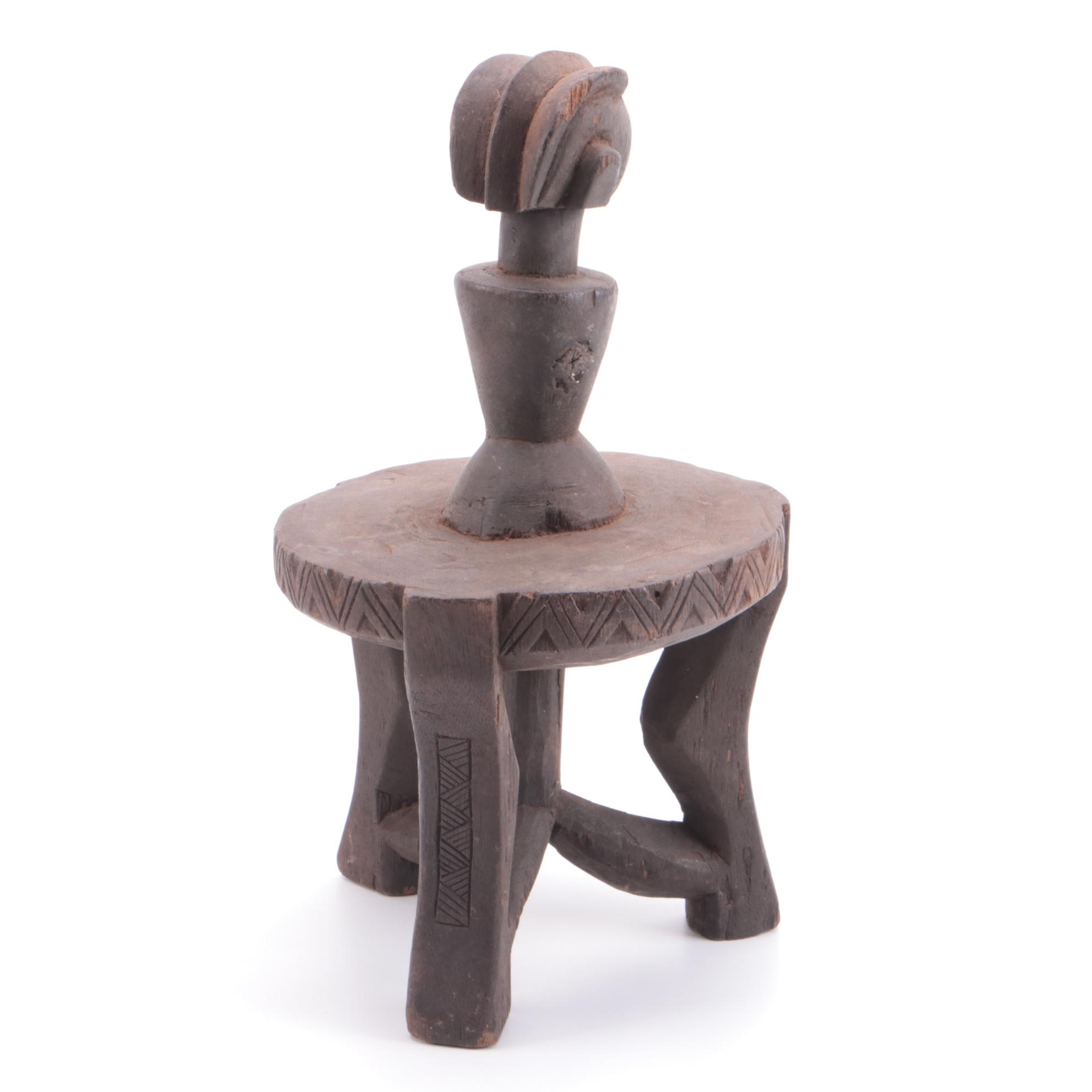 Zaramo-Kwere Style "Mwana Hiti" Figure and Stand, East Africa