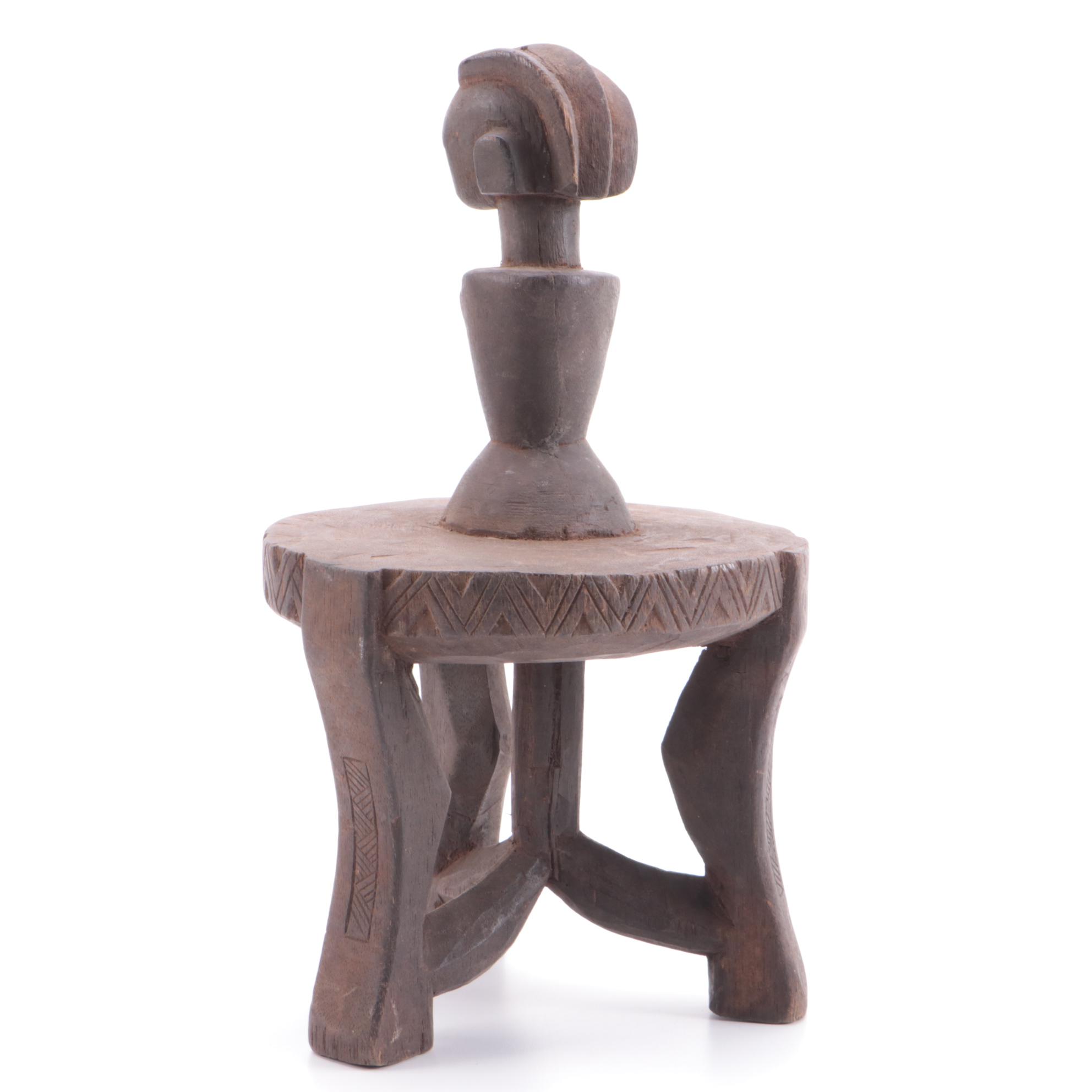 Zaramo-Kwere Style "Mwana Hiti" Figure and Stand, East Africa