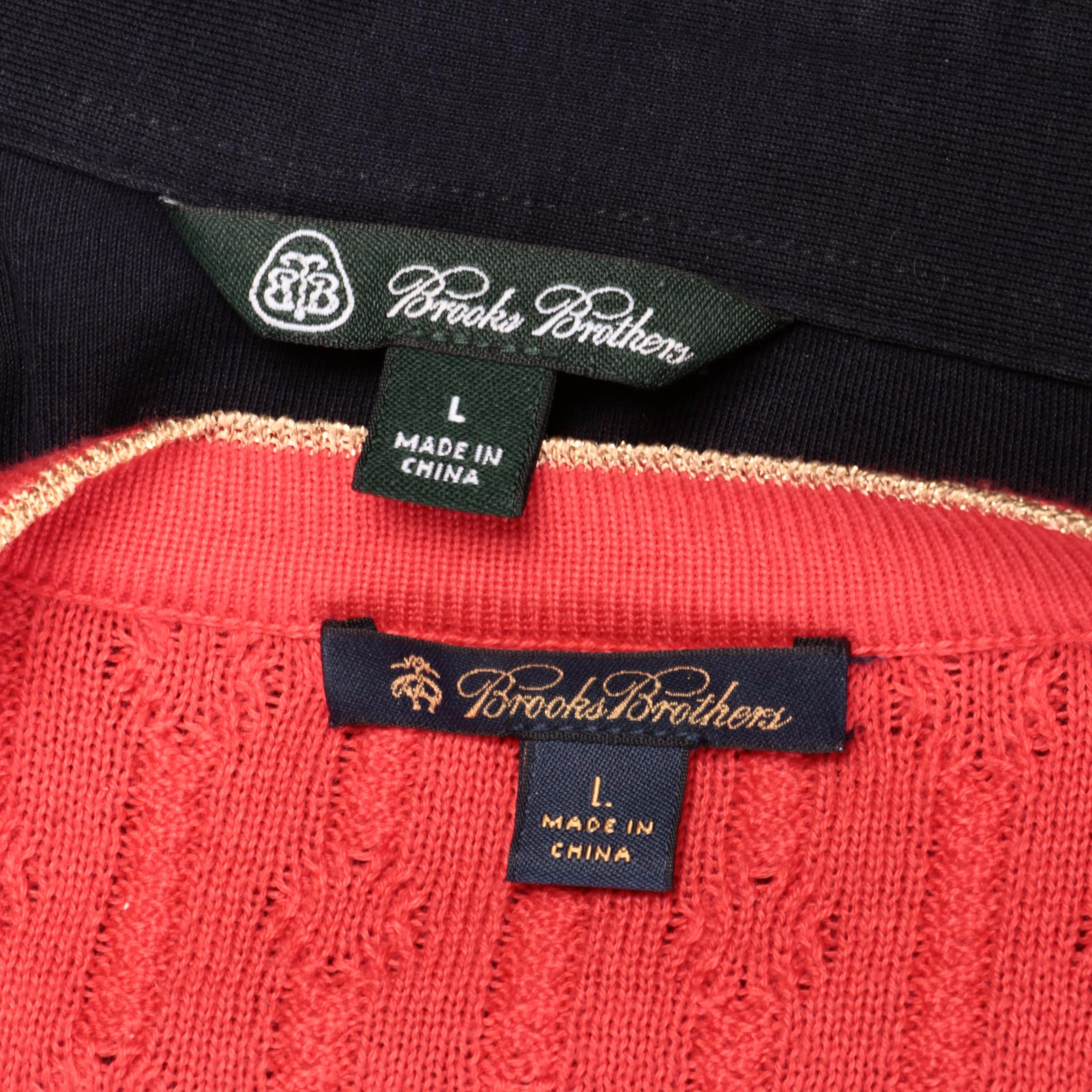 Brooks Brothers Knit Cardigans and Collared Button-Up Shirt