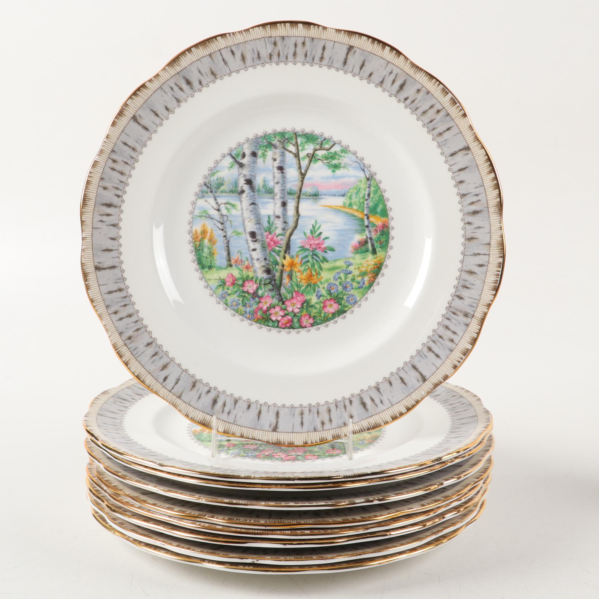 Royal Albert "Silver Birch" Bone China Dinnerware, 1975–1997