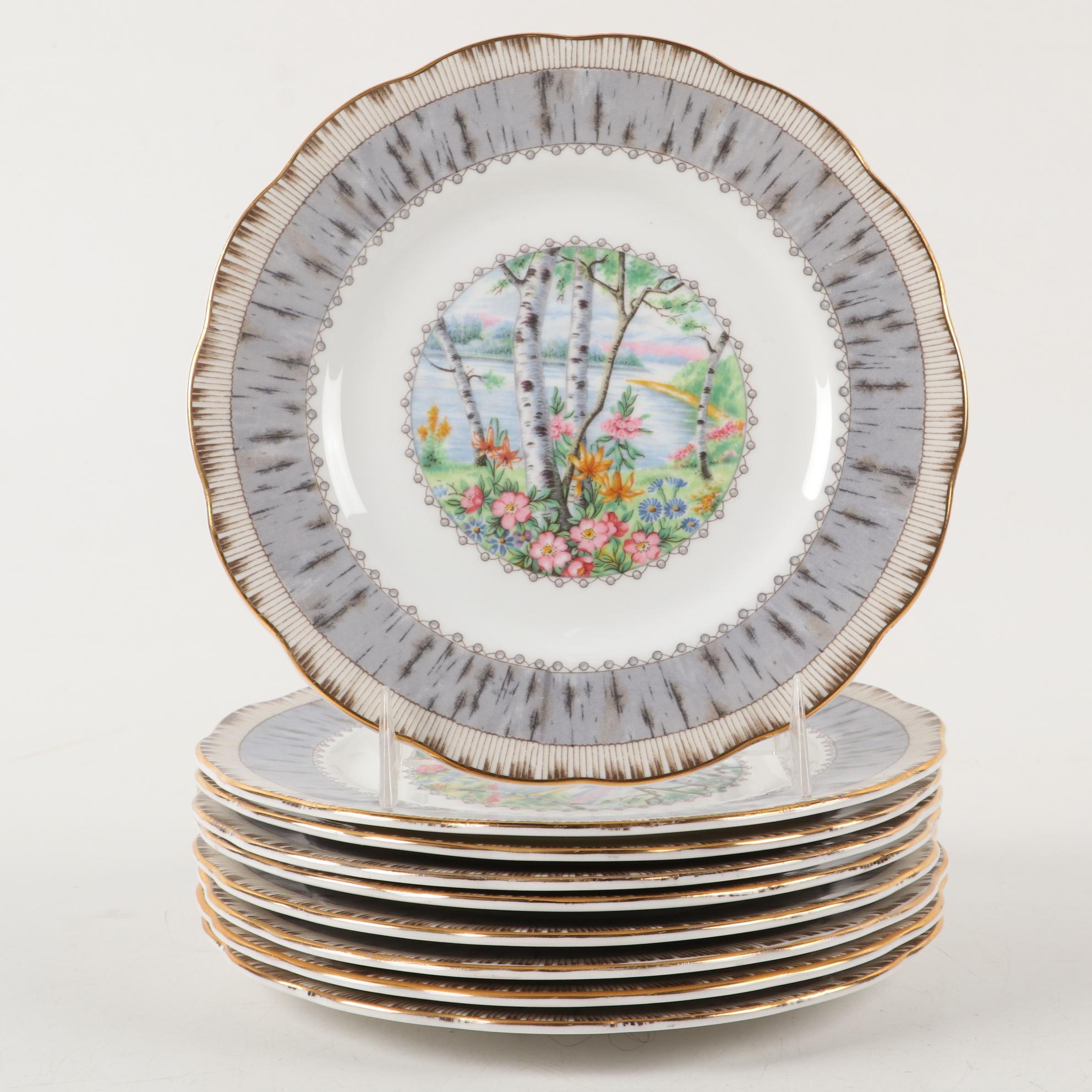 Royal Albert "Silver Birch" Bone China Dinnerware, 1975–1997