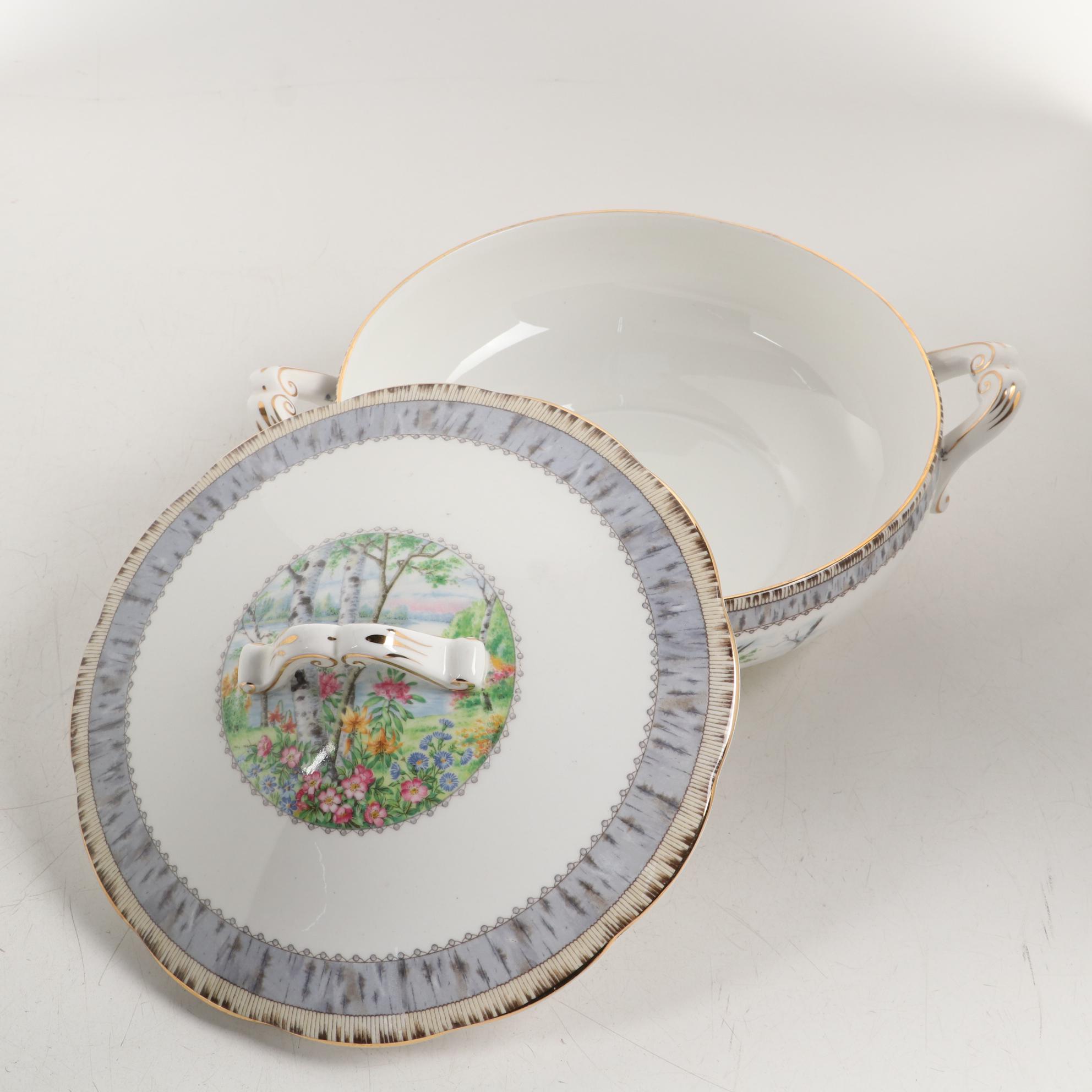 Royal Albert "Silver Birch" Bone China Dinnerware, 1975–1997