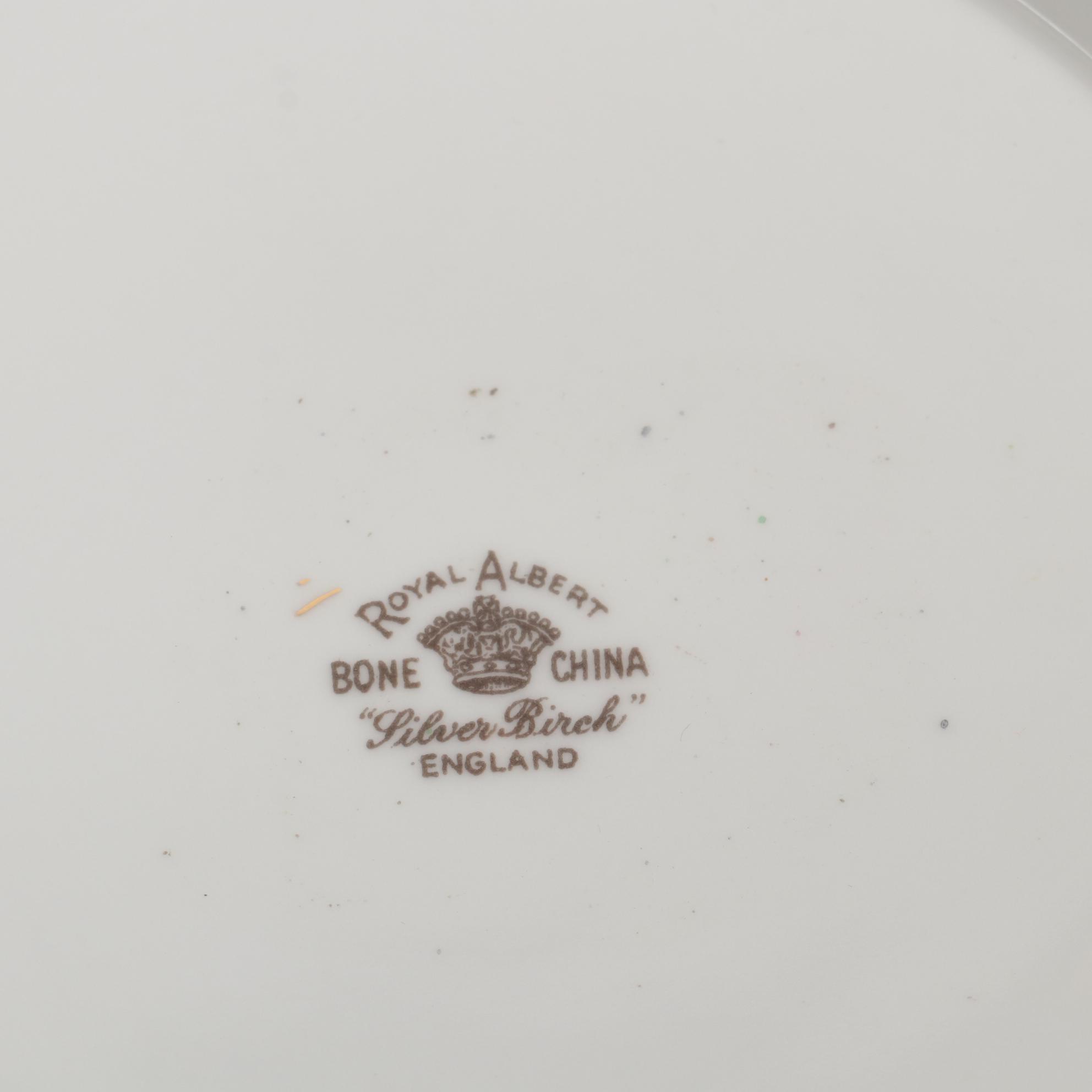 Royal Albert "Silver Birch" Bone China Dinnerware, 1975–1997