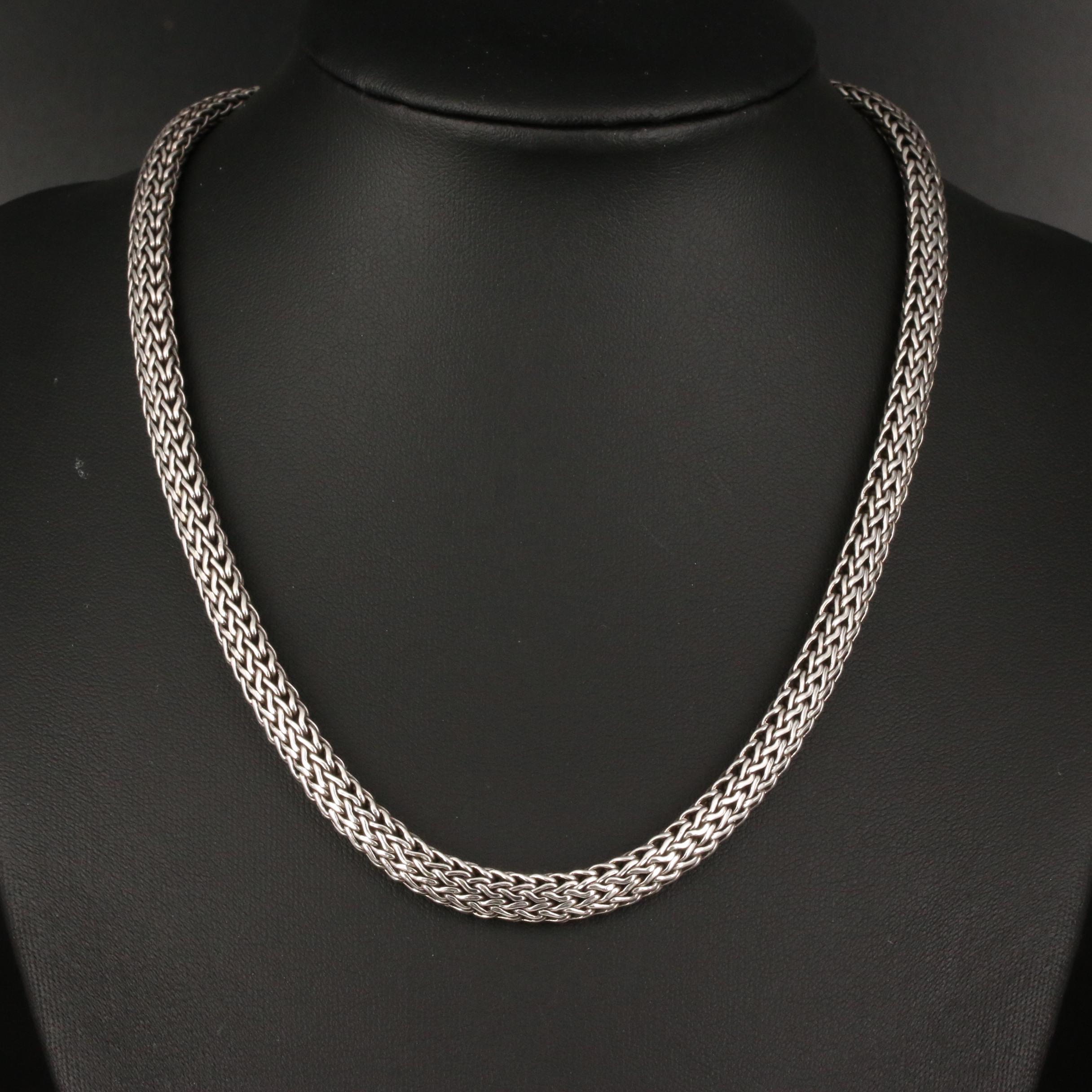 John Hardy "Classic" Sterling Wheat Chain Necklace