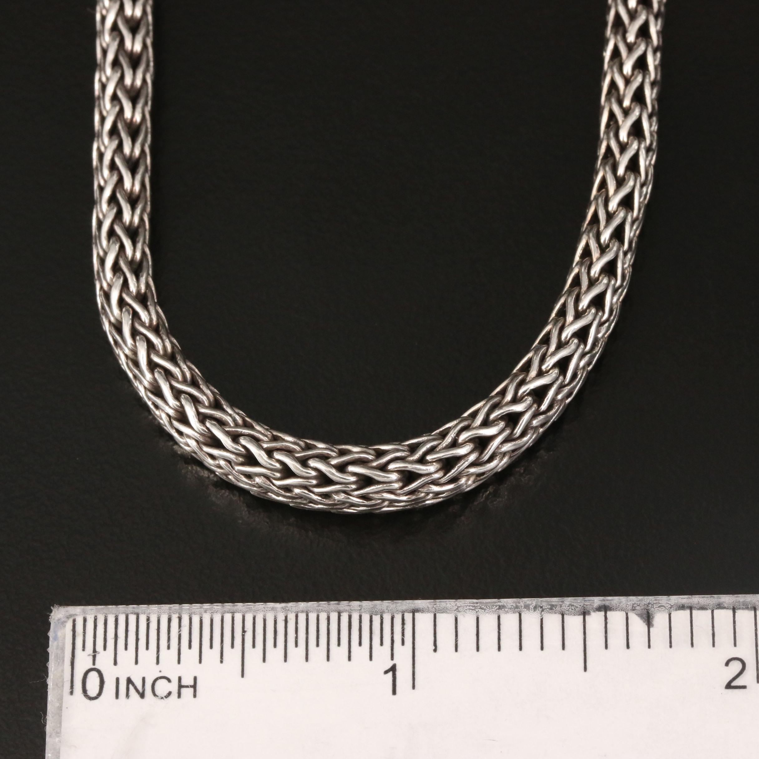 John Hardy "Classic" Sterling Wheat Chain Necklace