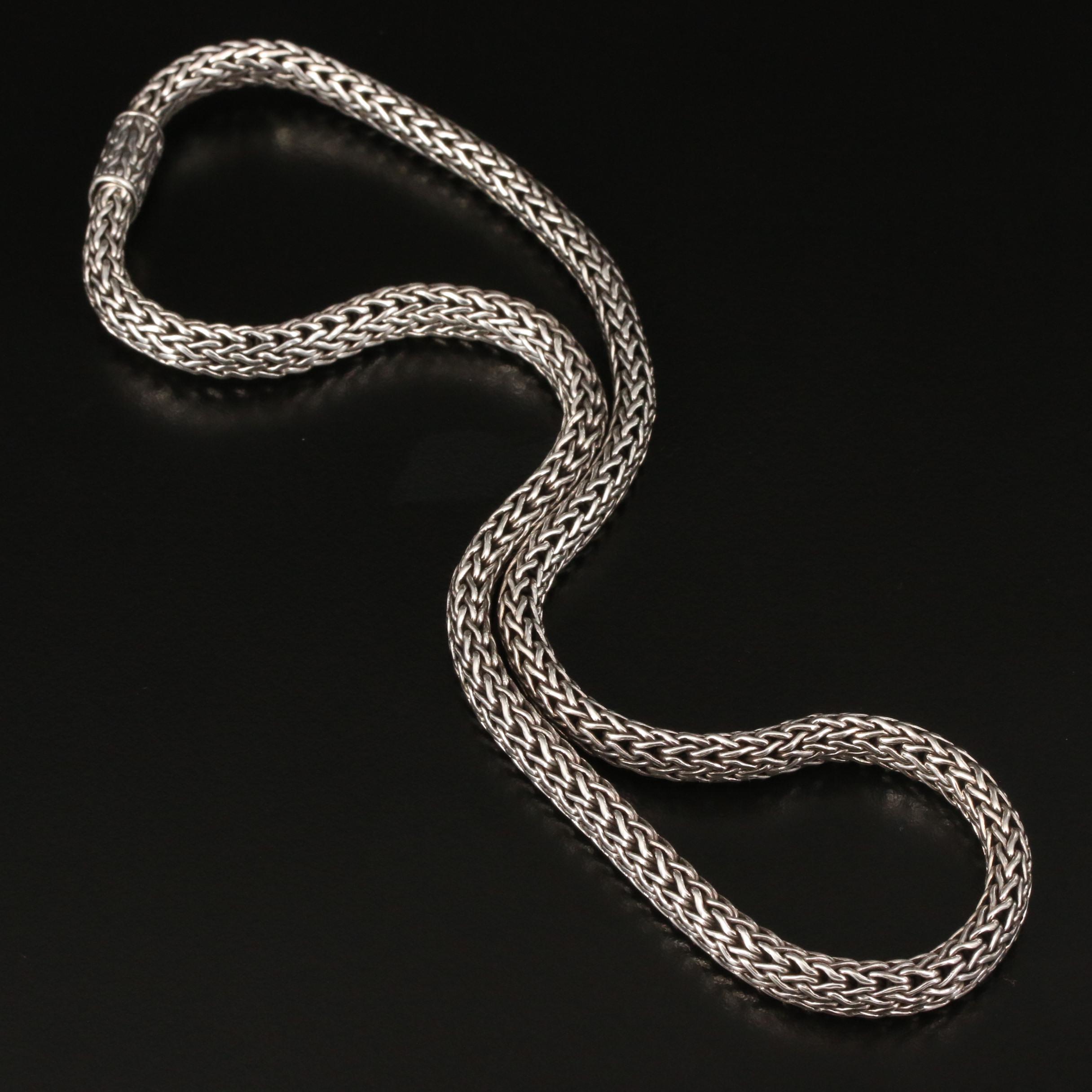 John Hardy "Classic" Sterling Wheat Chain Necklace