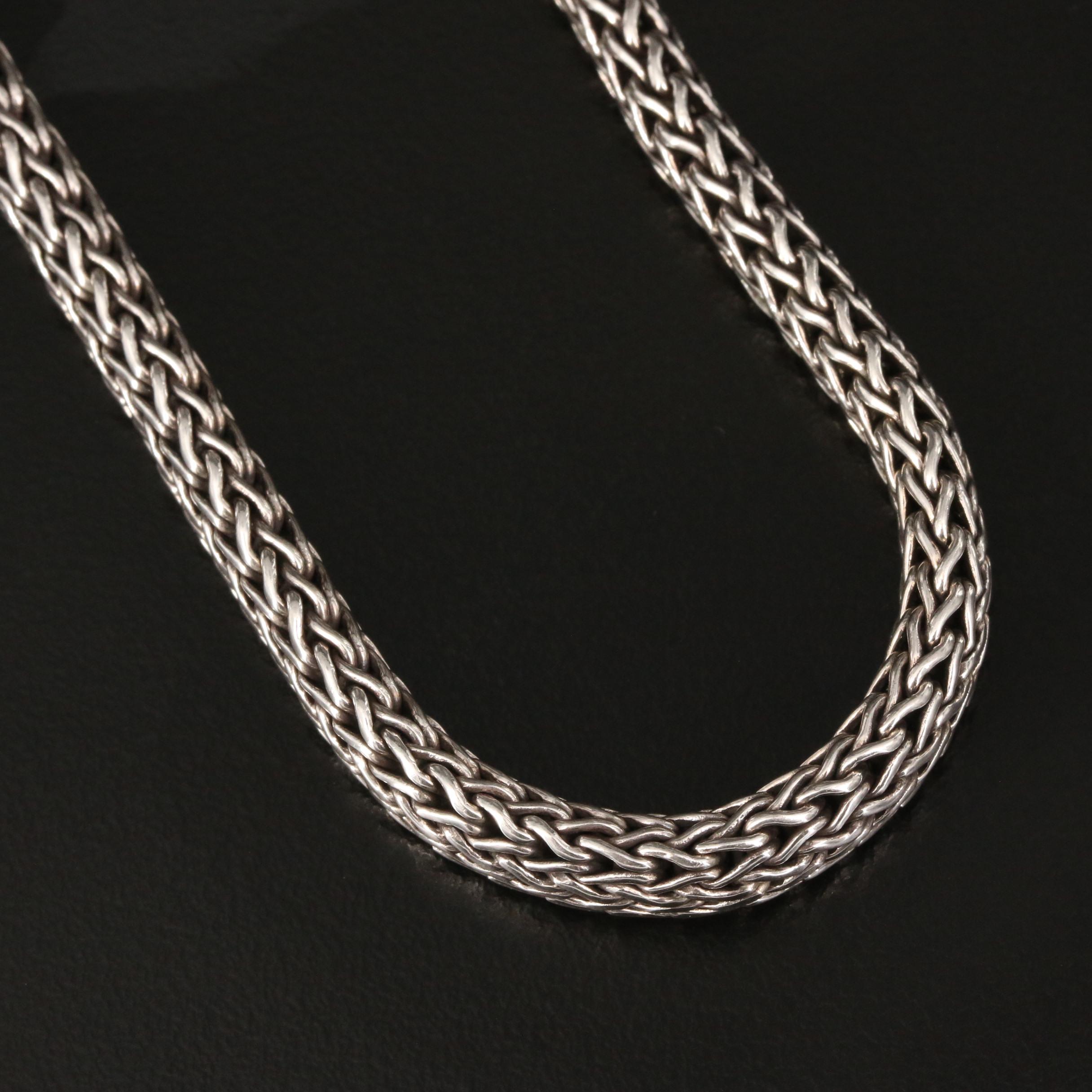John Hardy "Classic" Sterling Wheat Chain Necklace