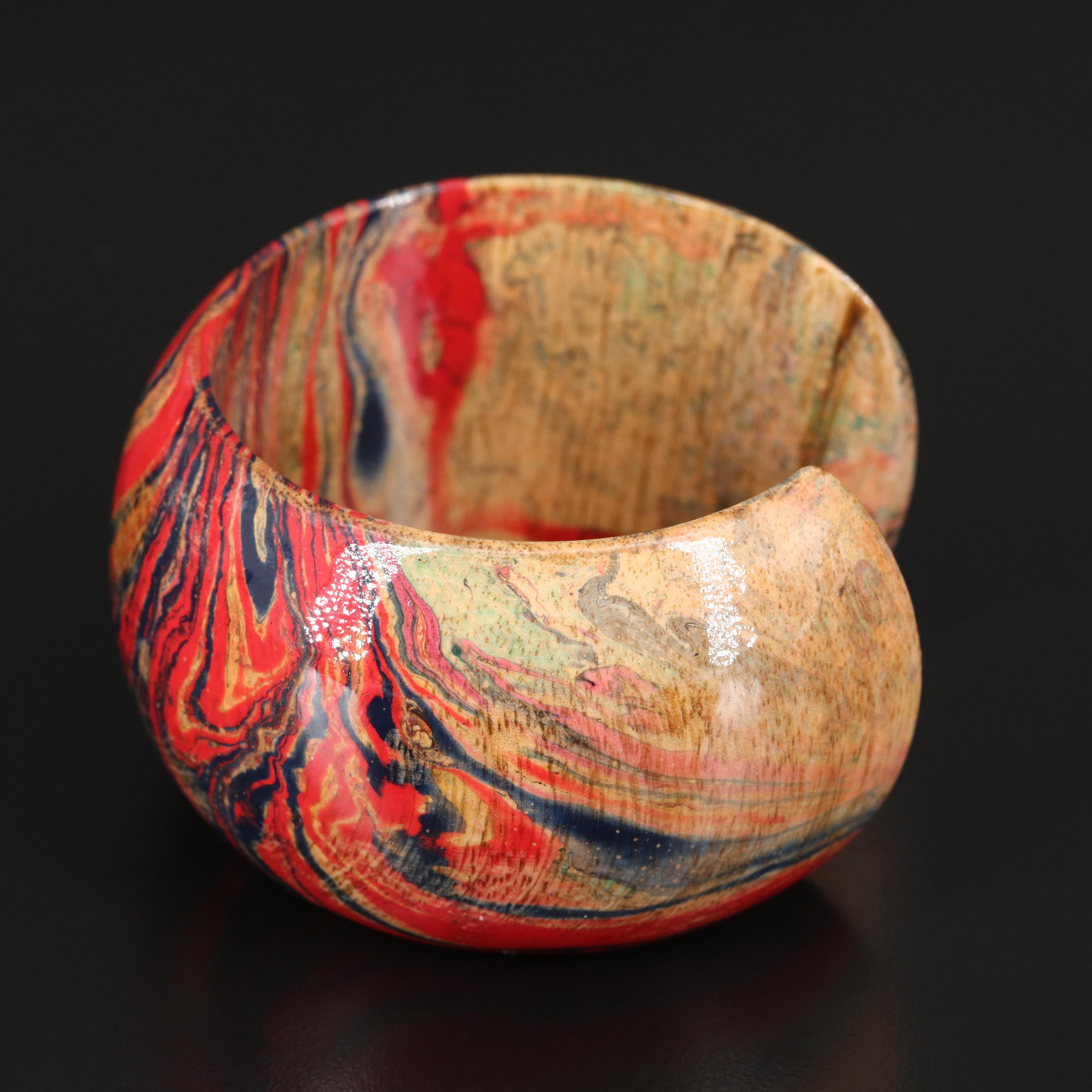 Lacquered Wood Cuff