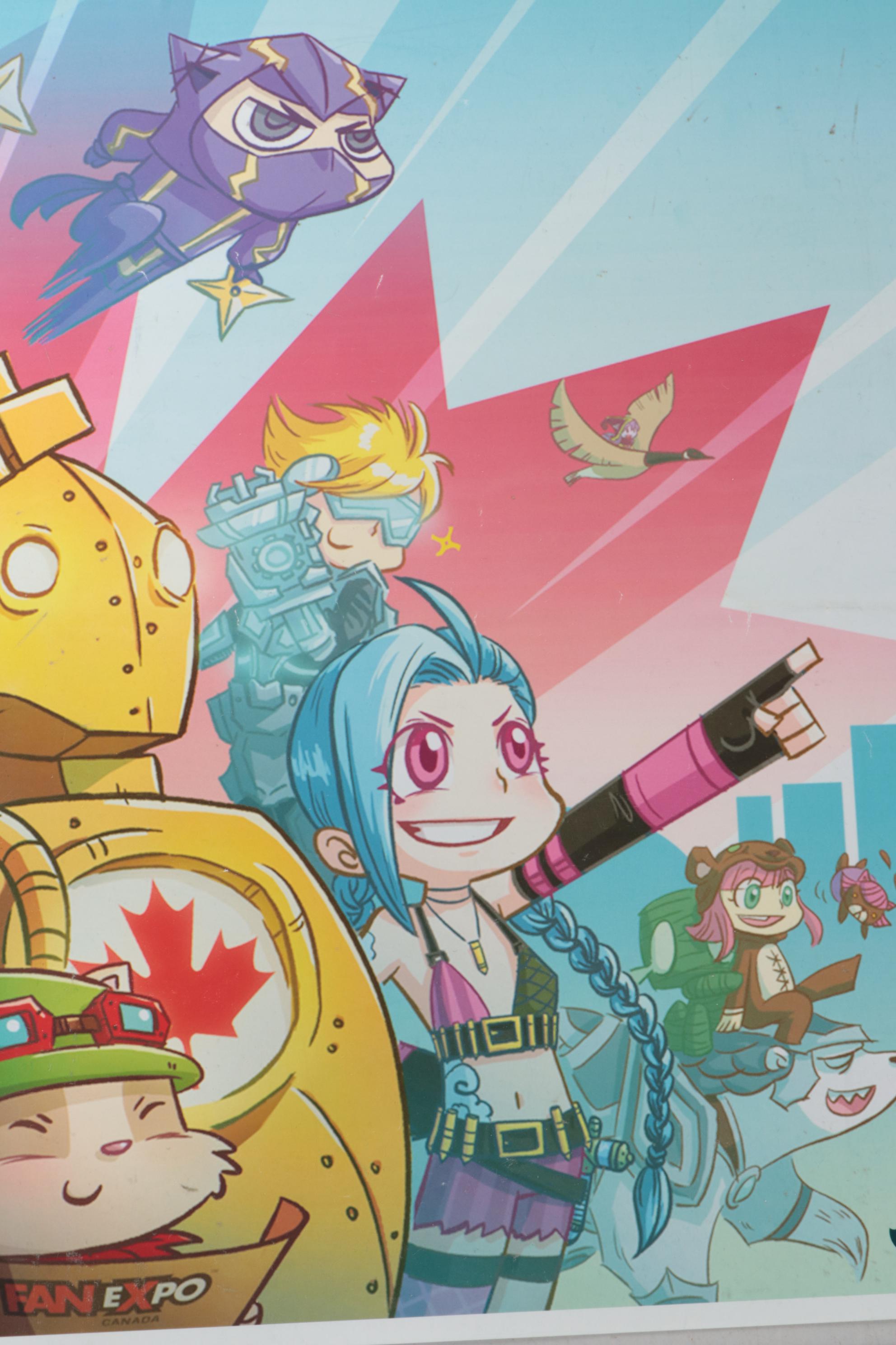 Sterling Clark Signed "Harley Quinn" Drawing and Other Comic Book Drawings