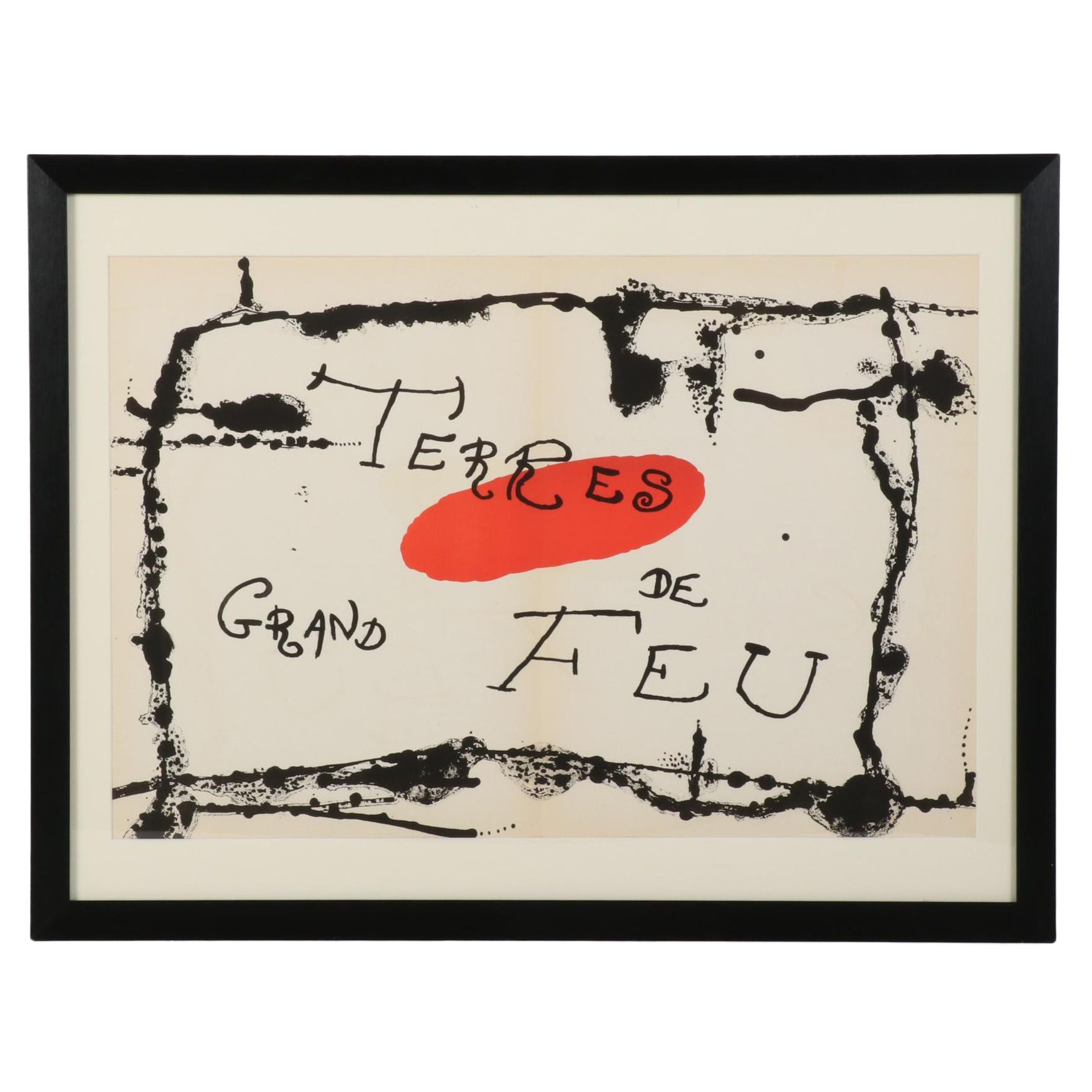 Joan Miró Double-Page Color Lithograph for "Derrière le Miroir," 1956