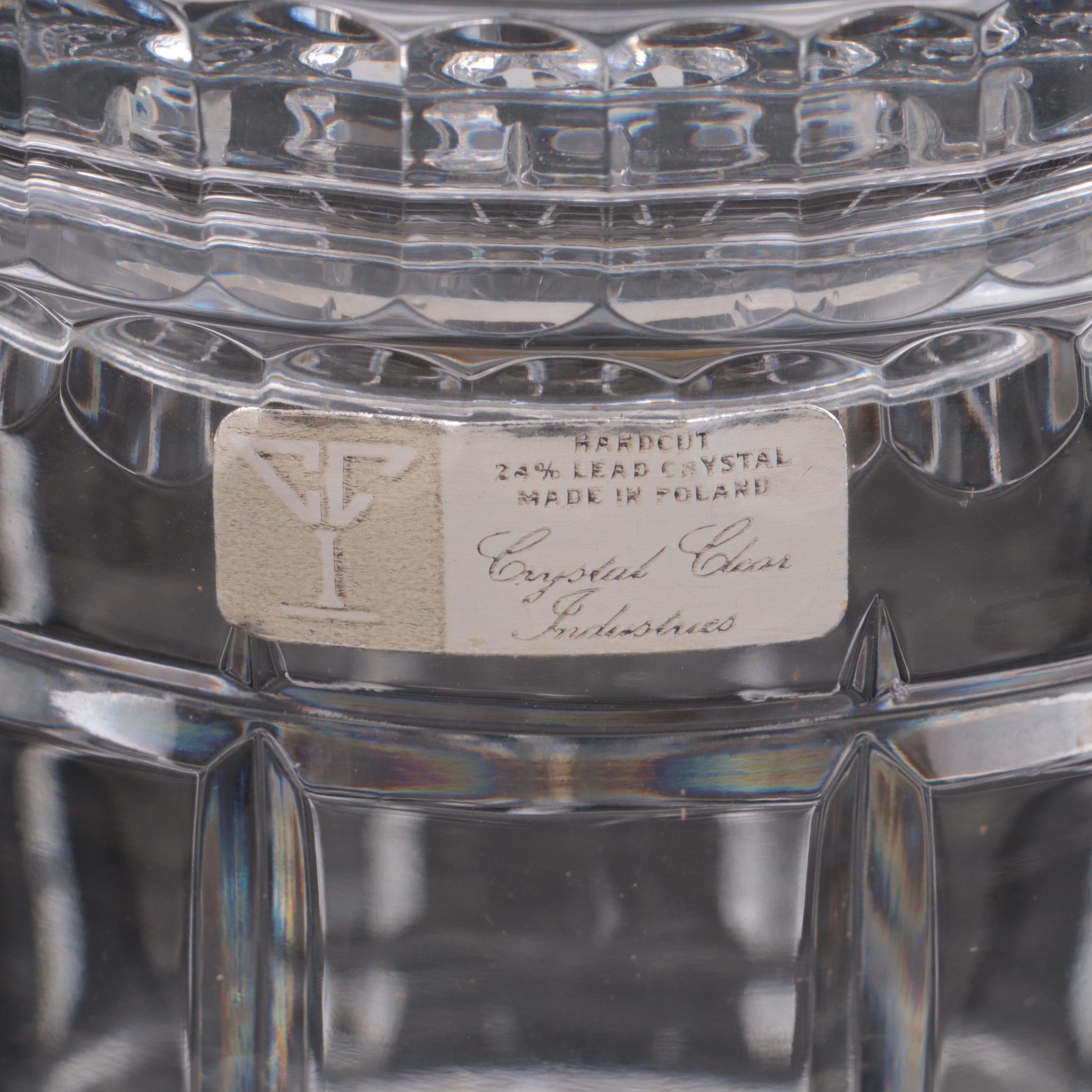 Cut Crystal Biscuit Barrel with Other Cut Glass Table Accessories and Glassware