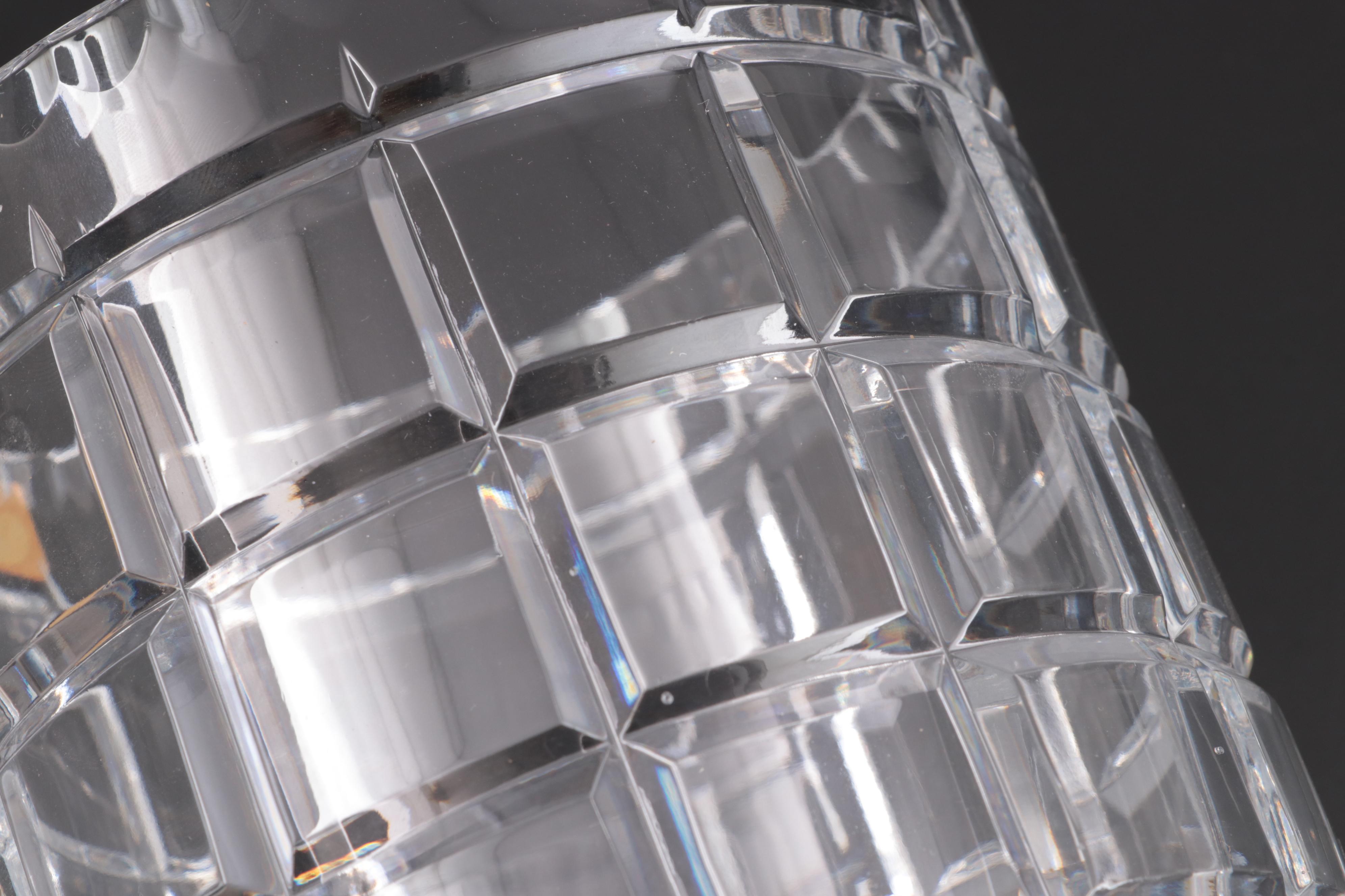 Cut Crystal Biscuit Barrel with Other Cut Glass Table Accessories and Glassware