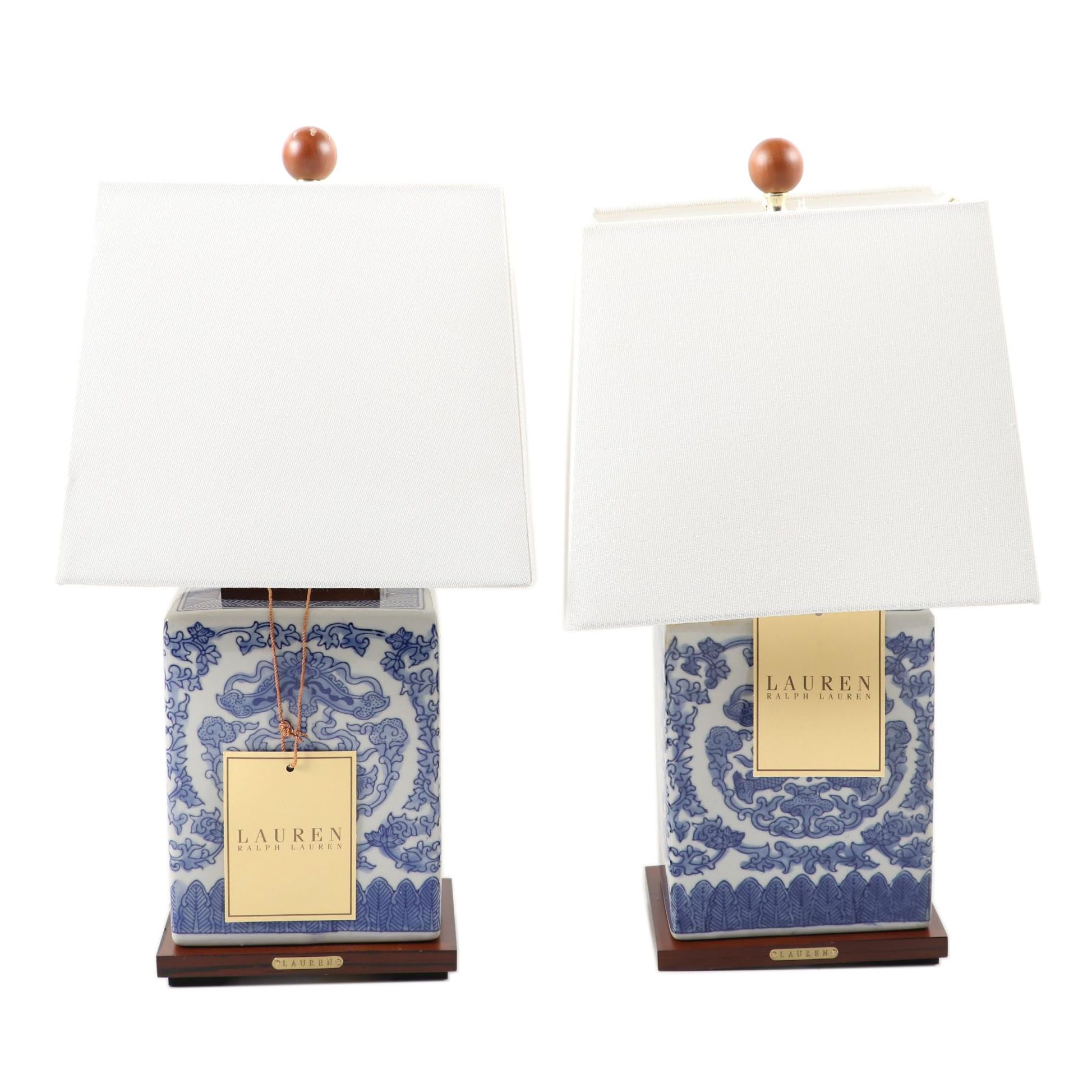 Pair of Ralph Lauren Chinoiserie Lamps, 21st Century
