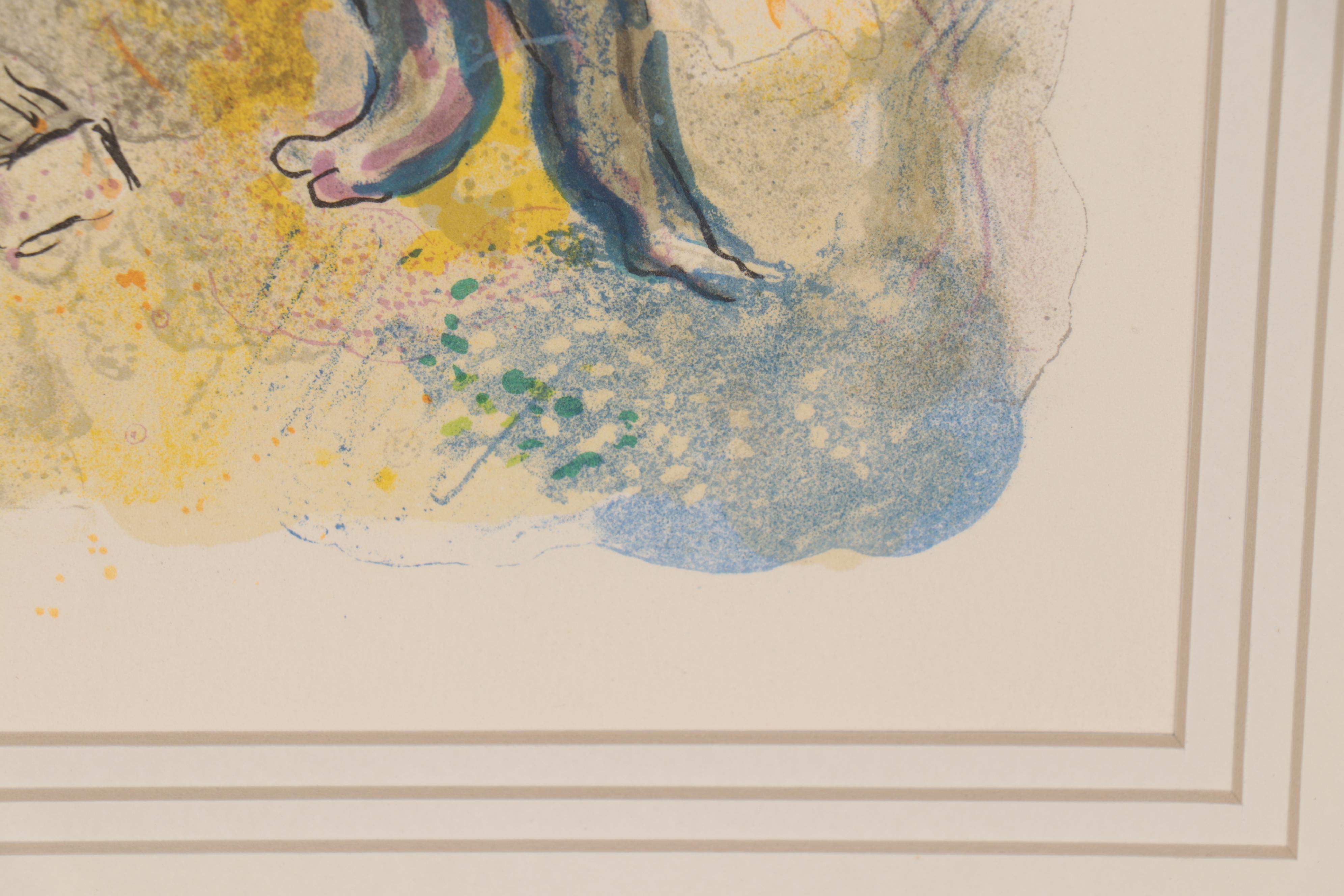 Marc Chagall Lithograph "Exodus: Moses Sees the Sufferings of His People," 1966